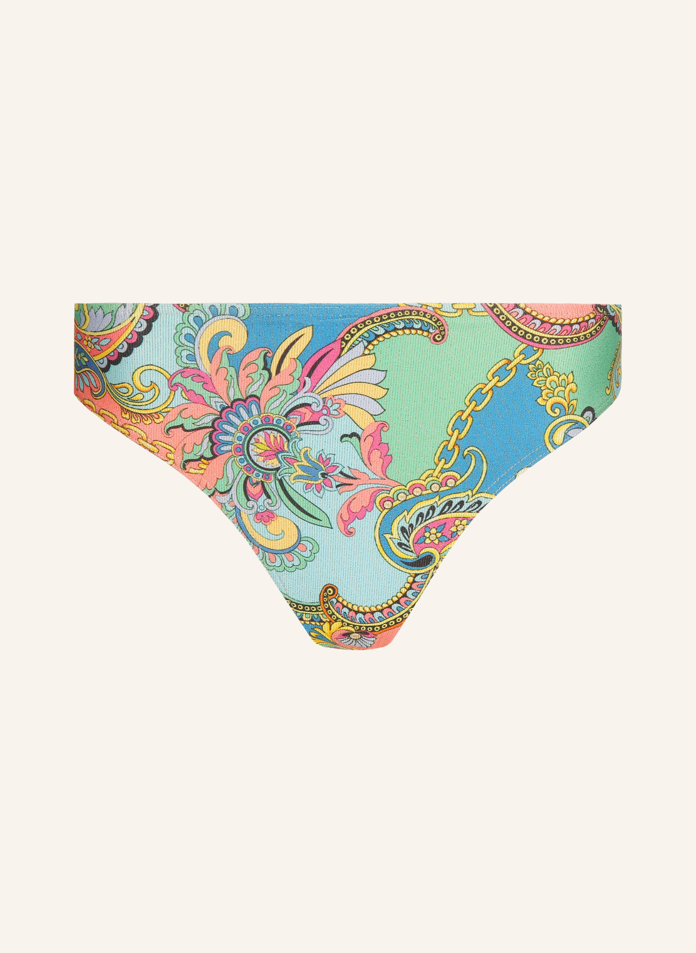 PrimaDonna Basic bikini bottoms CELAYA with glitter thread, Color: LIGHT GREEN/ LIGHT BLUE/ YELLOW (Image 1)