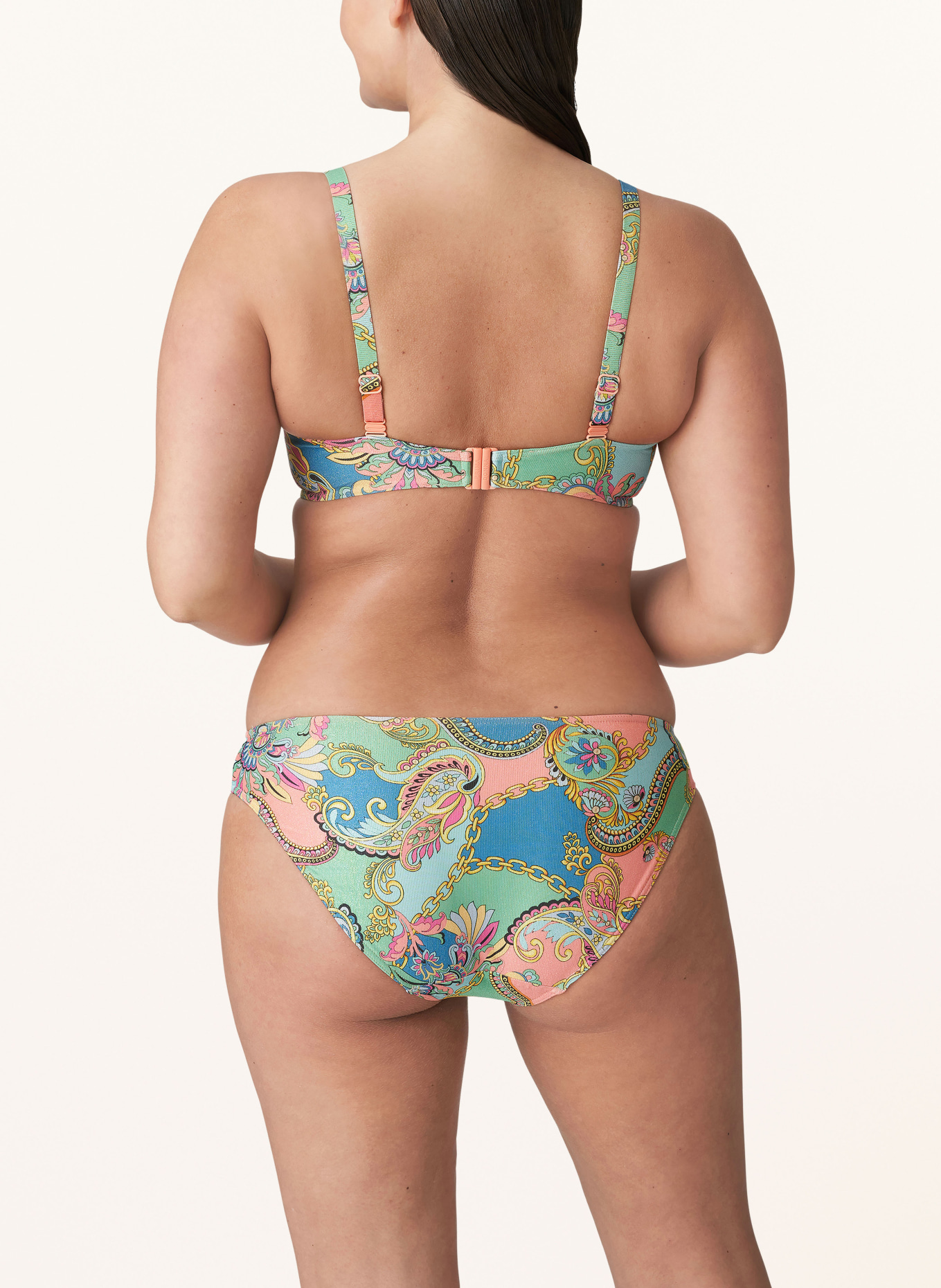 PrimaDonna Basic bikini bottoms CELAYA with glitter thread, Color: LIGHT GREEN/ LIGHT BLUE/ YELLOW (Image 3)