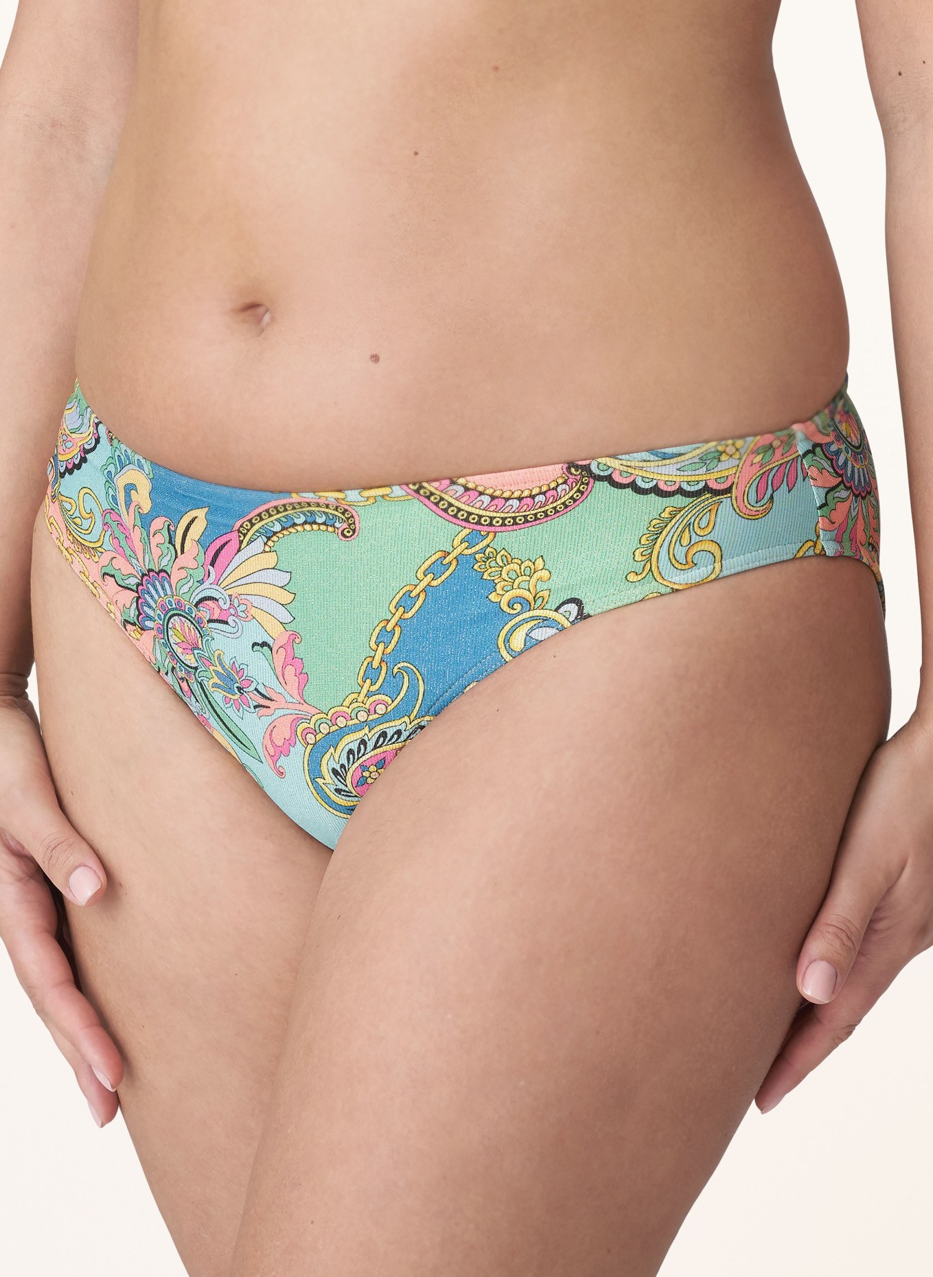 PrimaDonna Basic-Bikini-Hose CELAYA mit Glitzergarn, Farbe: HELLGRÜN/ HELLBLAU/ GELB (Bild 4)