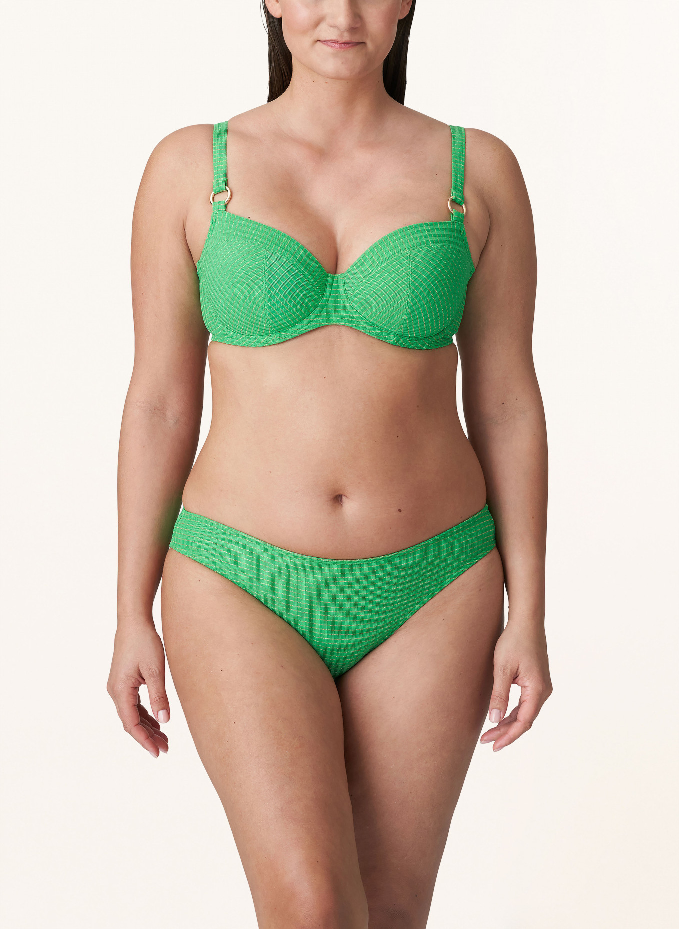 PrimaDonna Basic-Bikini-Hose MARINGA mit Glitzergarn, Farbe: GRÜN/ GOLD (Bild 2)