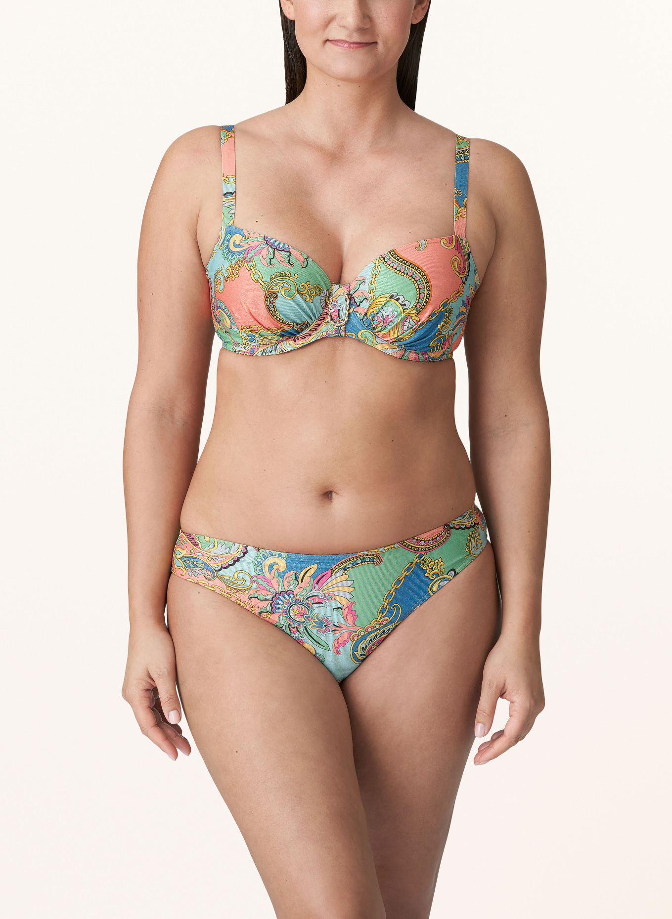 PrimaDonna Underwired bikini top CELAYA, Color: LIGHT BLUE/ LIGHT ORANGE/ LIGHT GREEN (Image 2)
