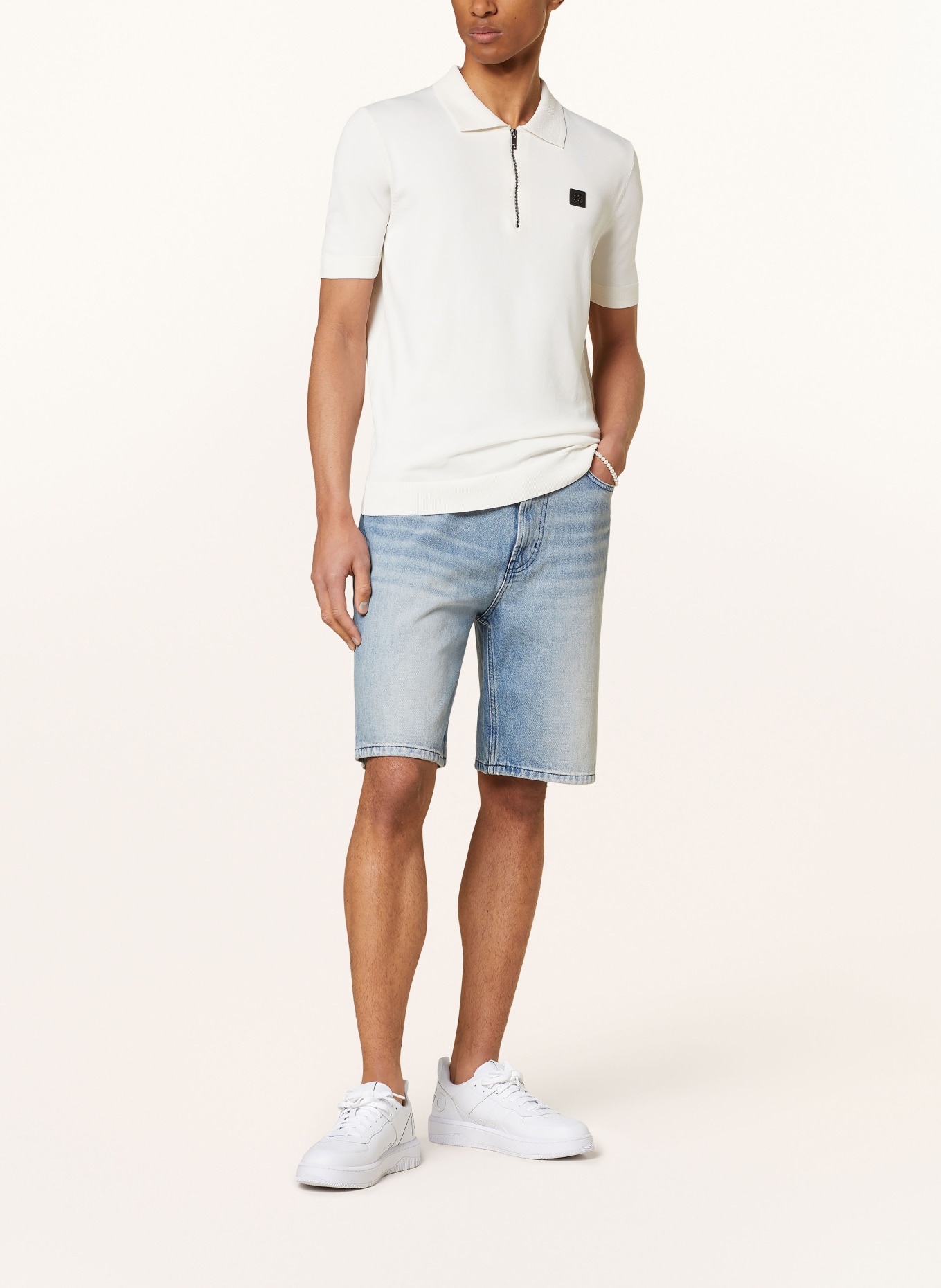 HUGO Jersey polo shirt SAYFONG, Color: WHITE (Image 2)