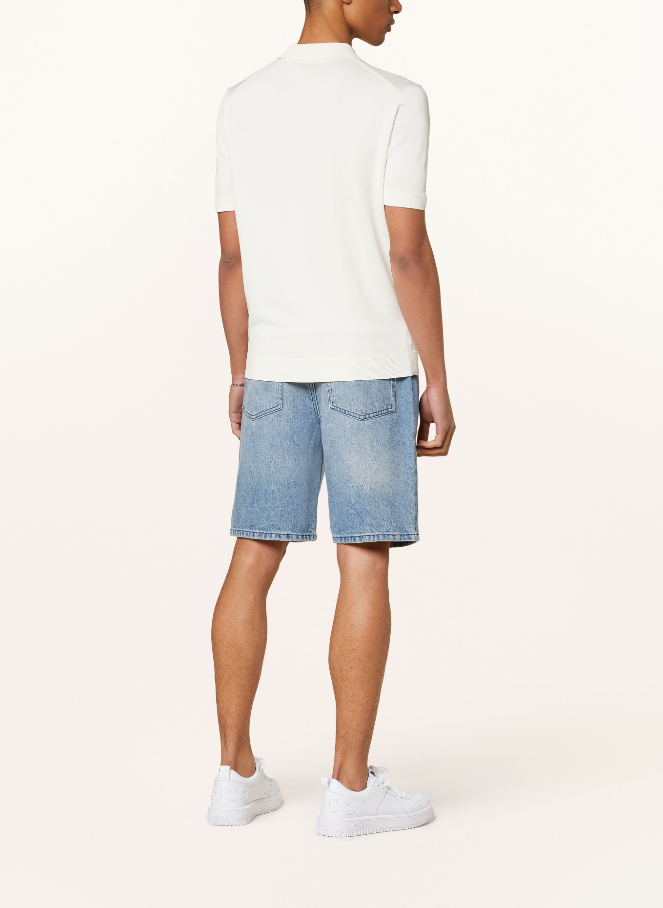 HUGO Jersey polo shirt SAYFONG, Color: WHITE (Image 3)