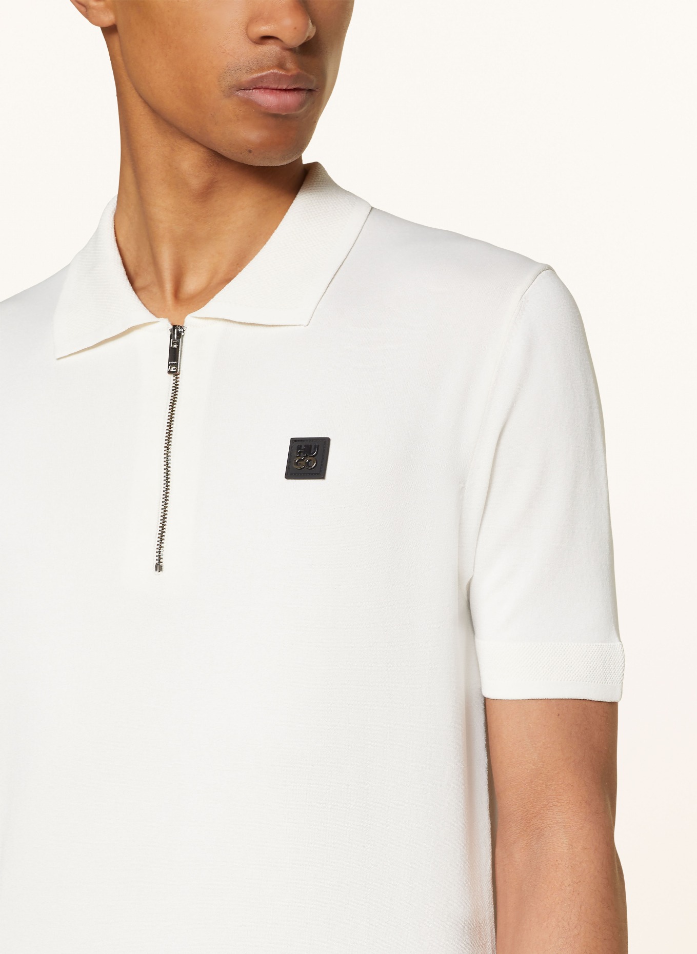 HUGO Jersey polo shirt SAYFONG, Color: WHITE (Image 4)
