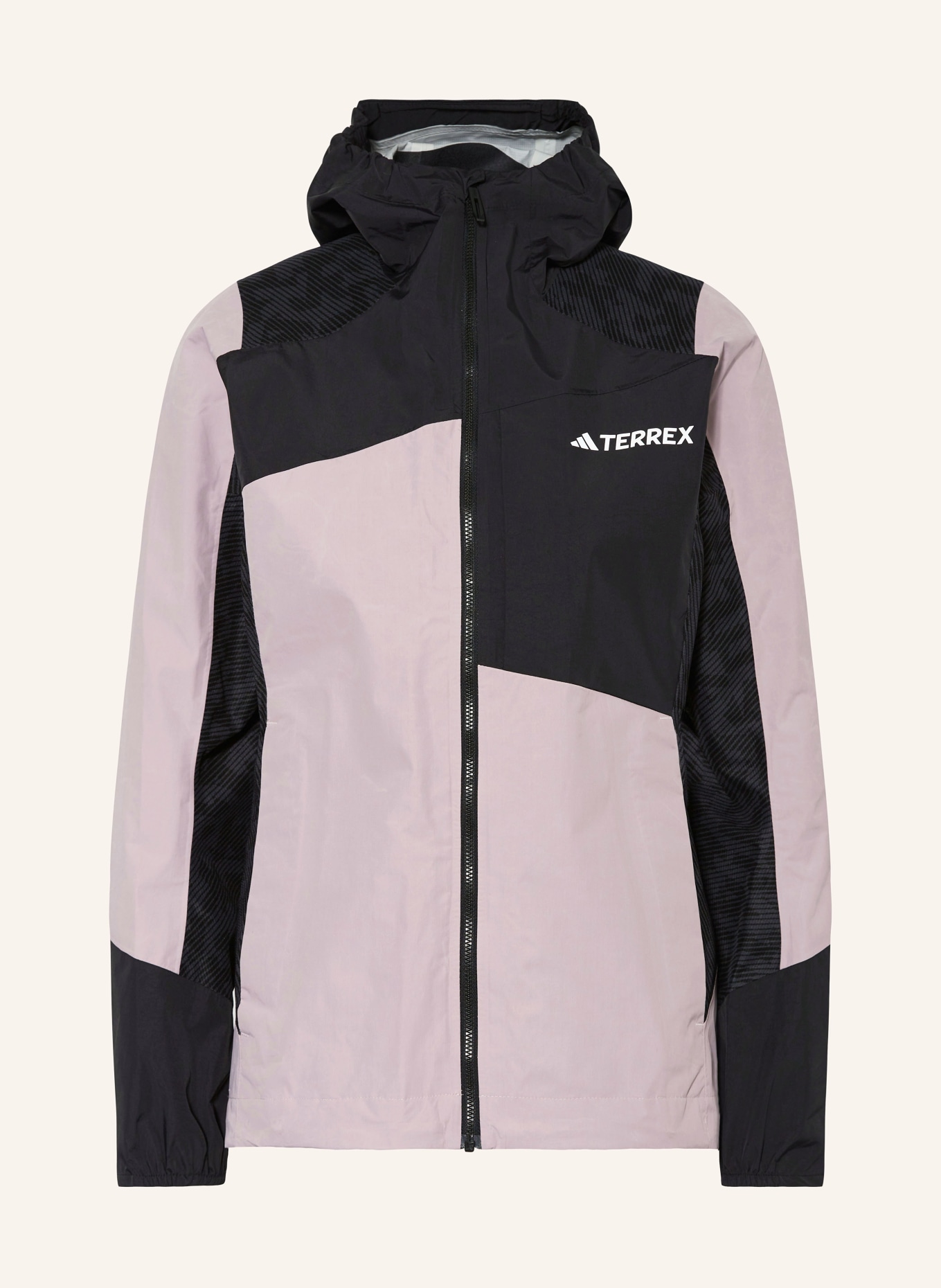 adidas TERREX Rain jacket TERREX XPERIOR, Color: LIGHT PURPLE/ BLACK (Image 1)