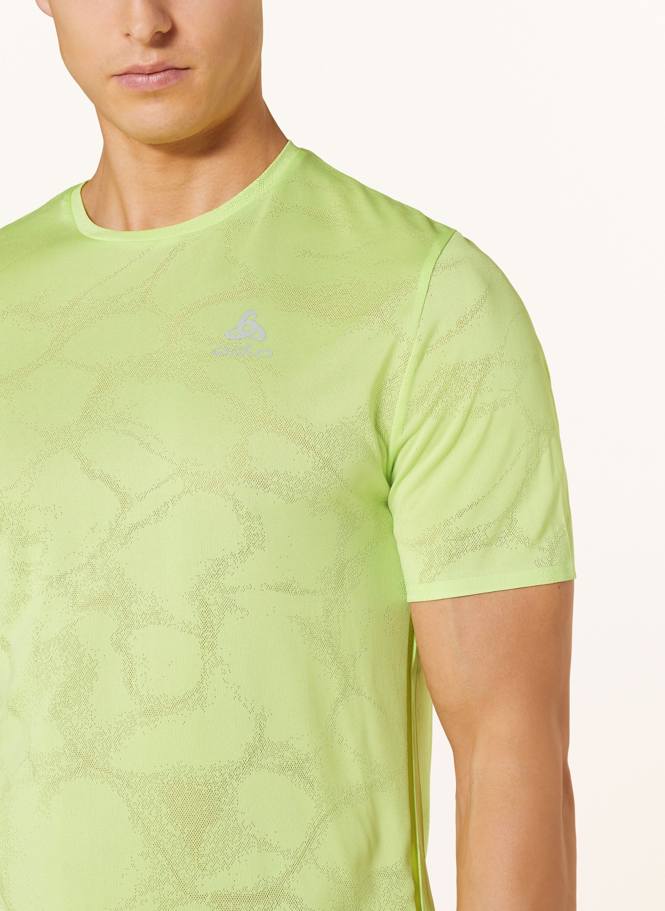 odlo Running shirt ZEROWEIGHT, Color: NEON GREEN (Image 4)