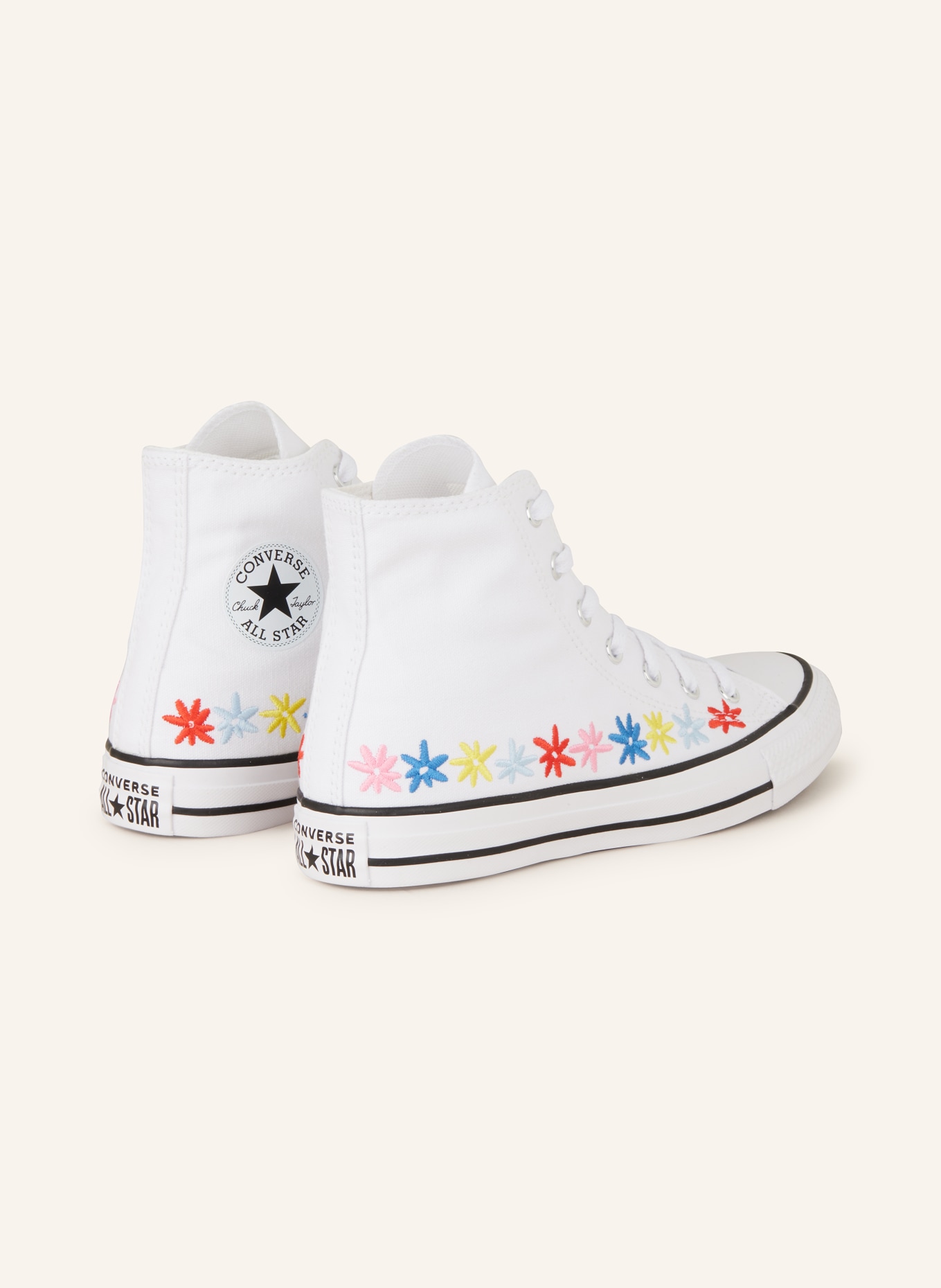 CONVERSE Hightop-Sneaker CHUCK TAYLOR ALL STAR, Farbe: WEISS/ ROT/ HELLBLAU (Bild 2)
