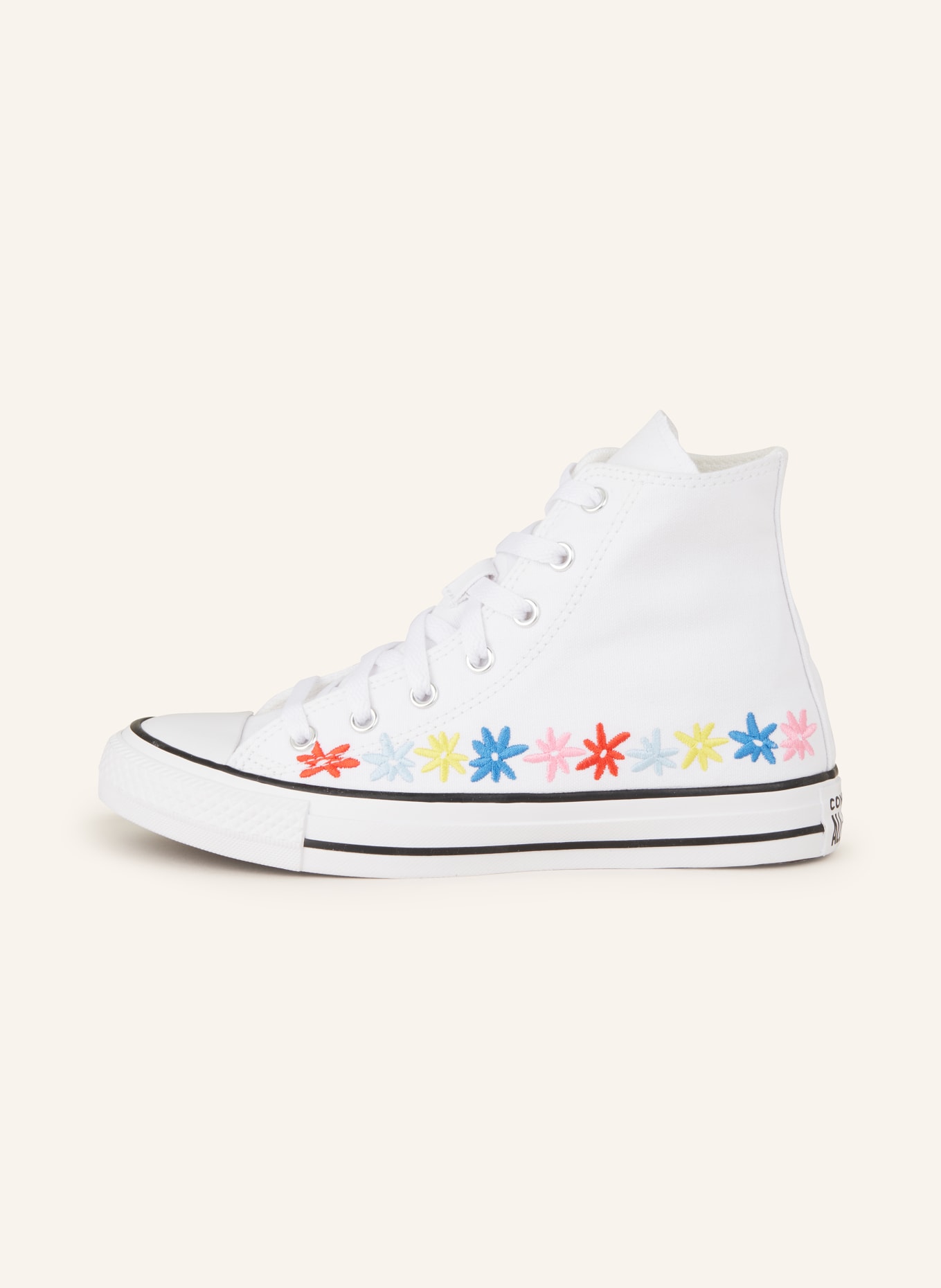 CONVERSE Hightop-Sneaker CHUCK TAYLOR ALL STAR, Farbe: WEISS/ ROT/ HELLBLAU (Bild 4)