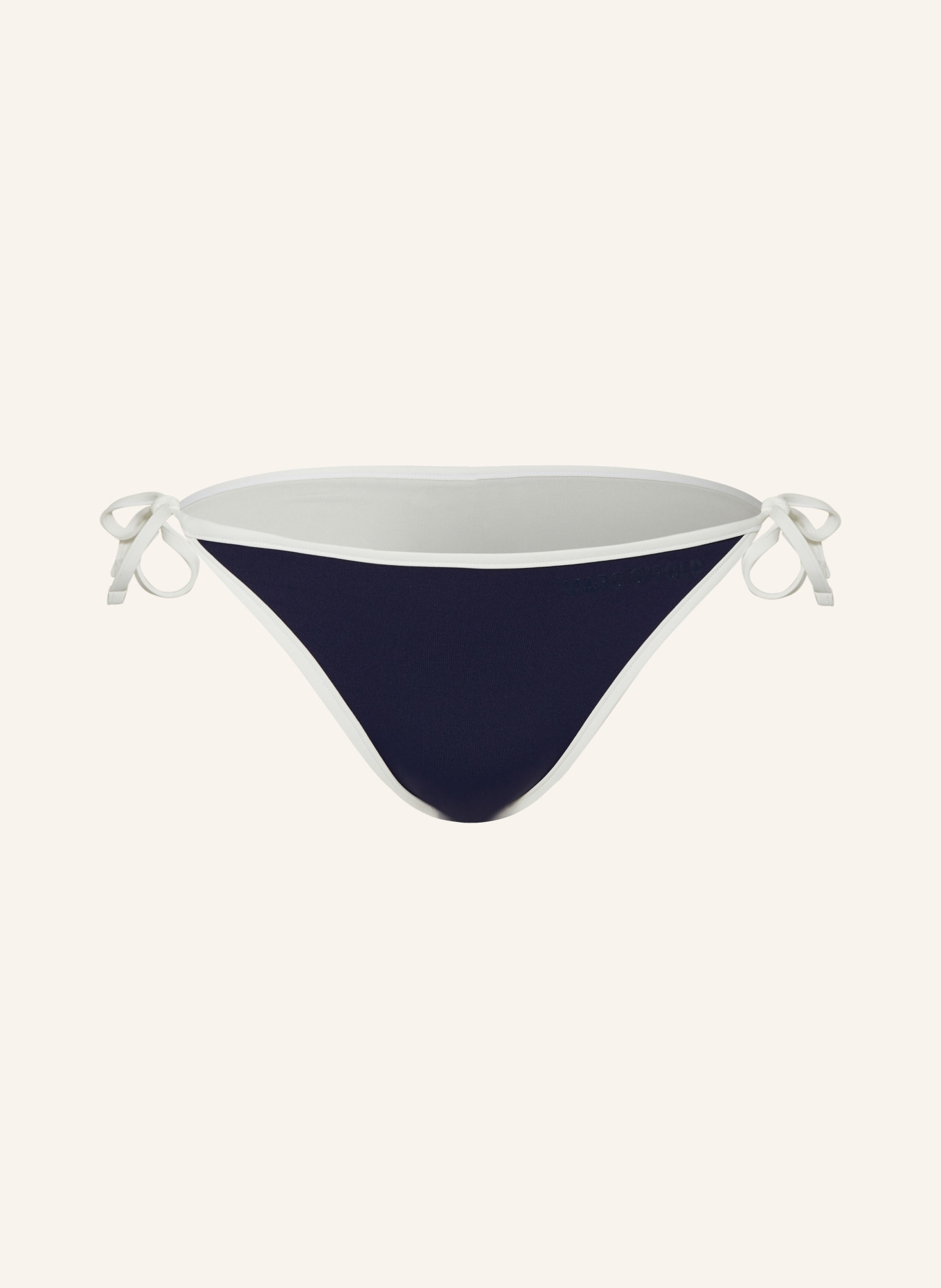 Marc O'Polo Triangel-Bikini-Hose, Farbe: DUNKELBLAU/ WEISS (Bild 1)