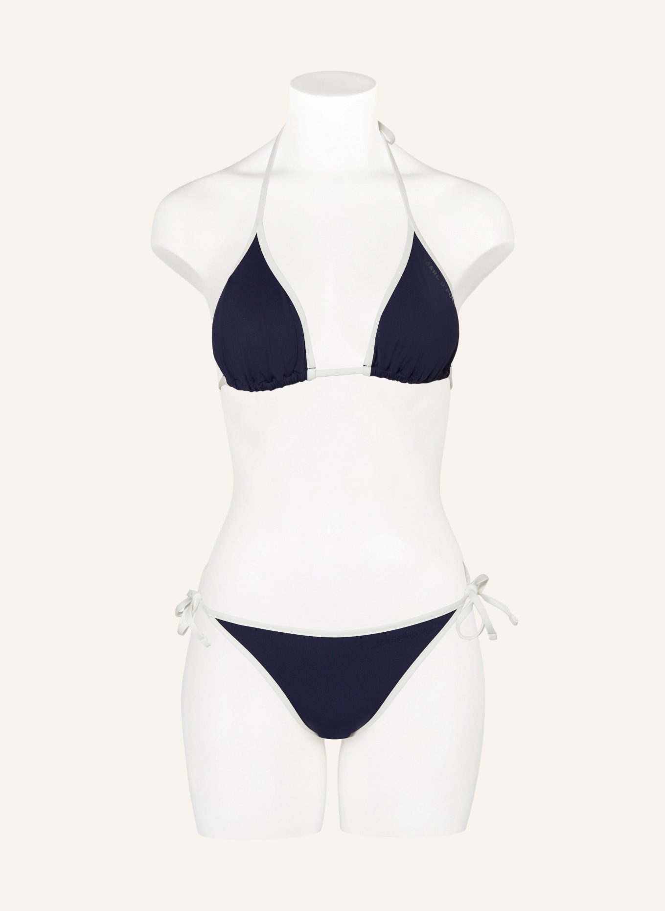 Marc O'Polo Triangel-Bikini-Hose, Farbe: DUNKELBLAU/ WEISS (Bild 2)