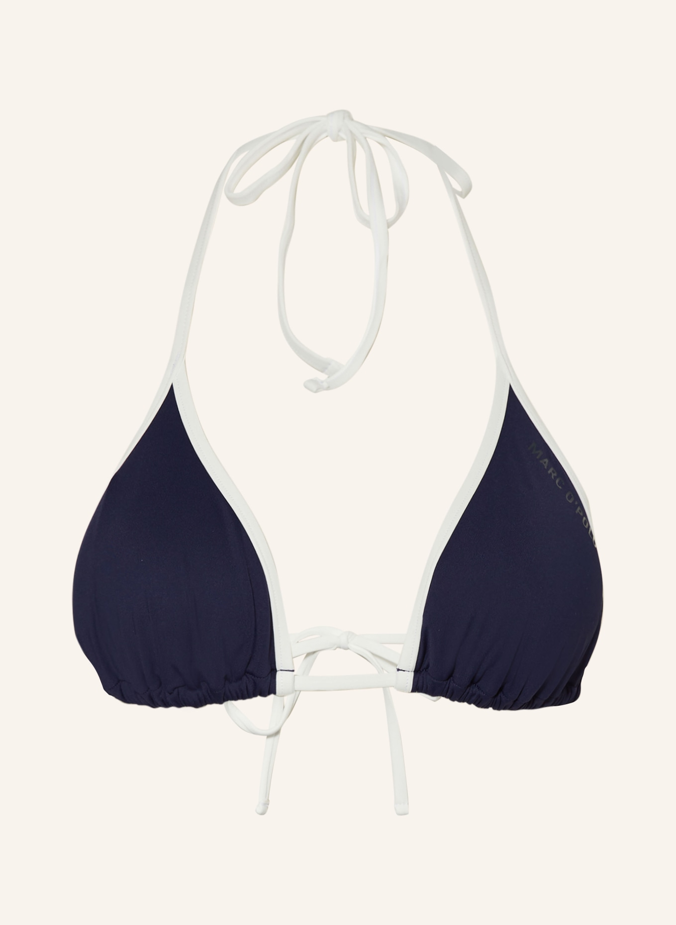 Marc O'Polo Triangel-Bikini-Top, Farbe: DUNKELBLAU/ WEISS (Bild 1)
