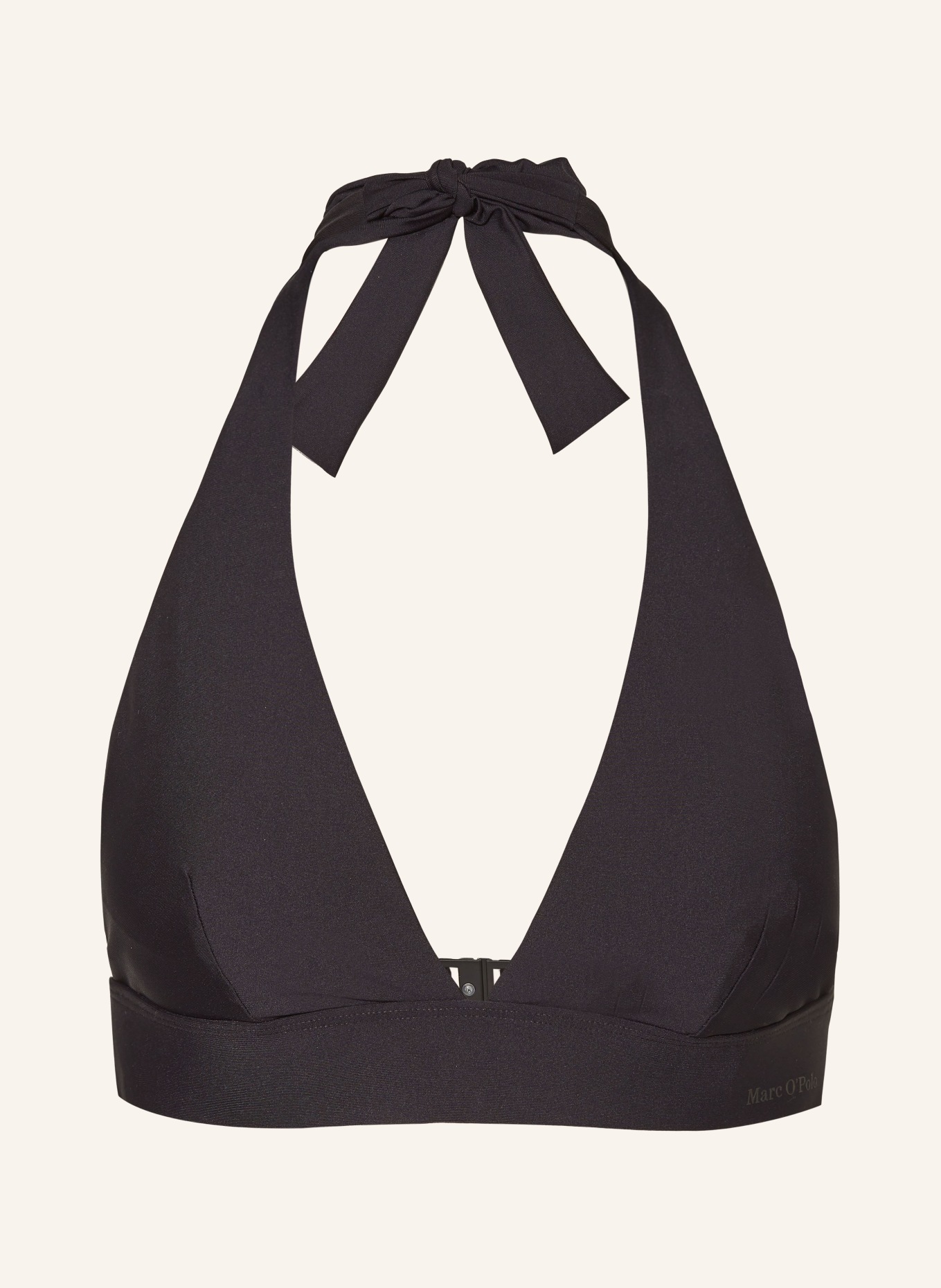 Marc O'Polo Halter neck bikini top VIT, Color: BLACK (Image 1)