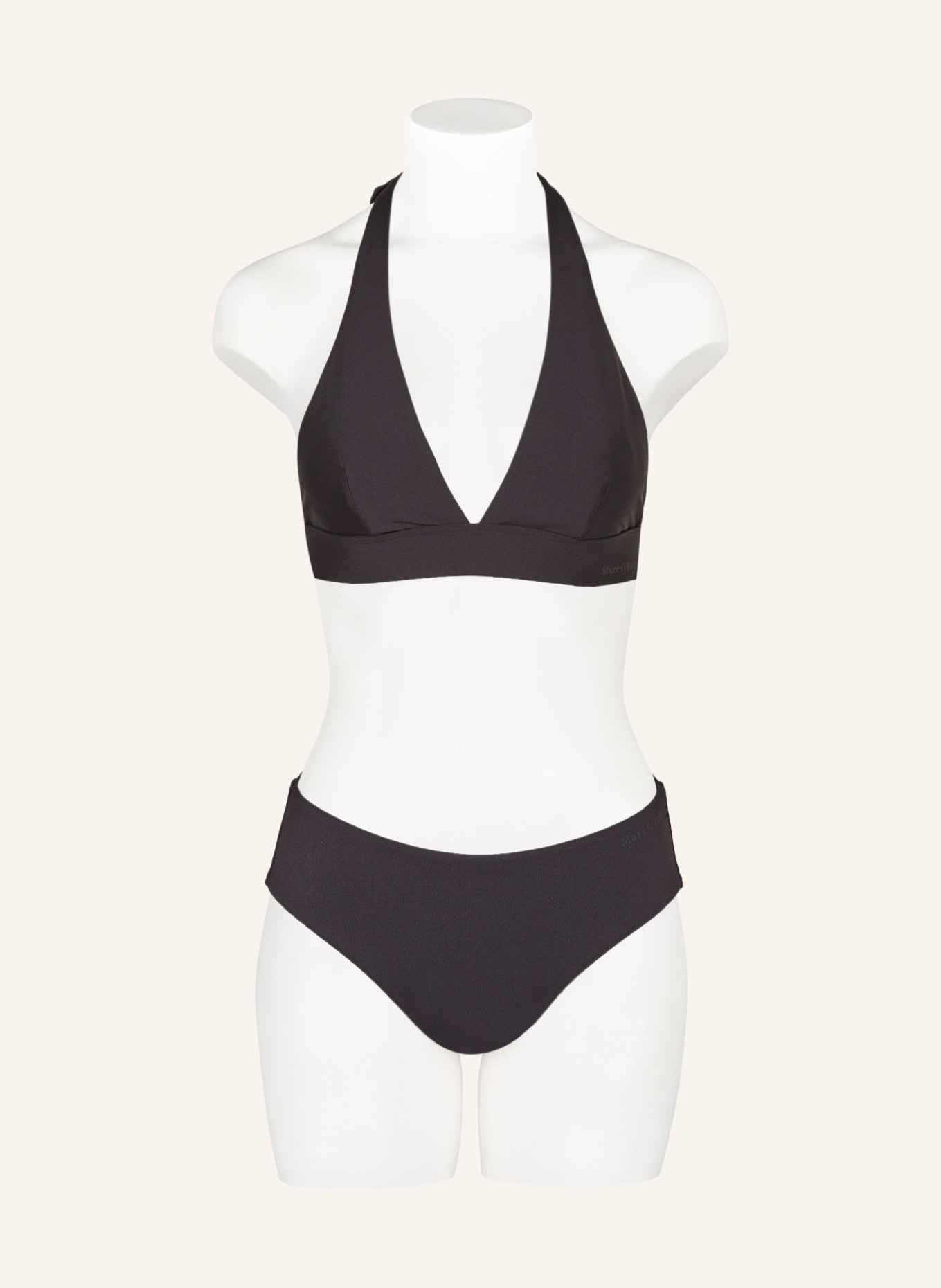Marc O'Polo Halter neck bikini top VIT, Color: BLACK (Image 2)