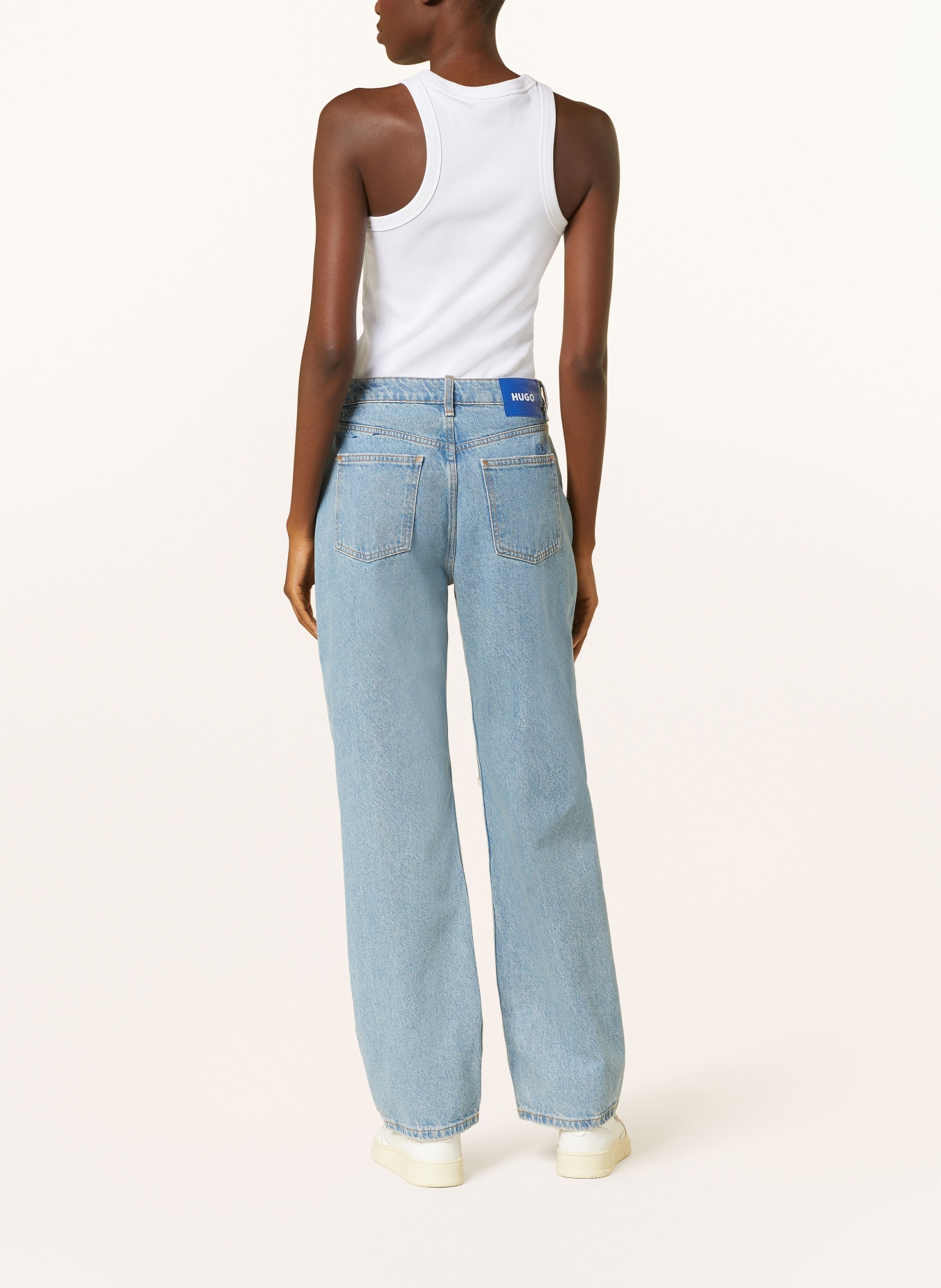 HUGO BLUE Straight Jeans ELYAH, Farbe: 442 TURQUOISE/AQUA (Bild 3)