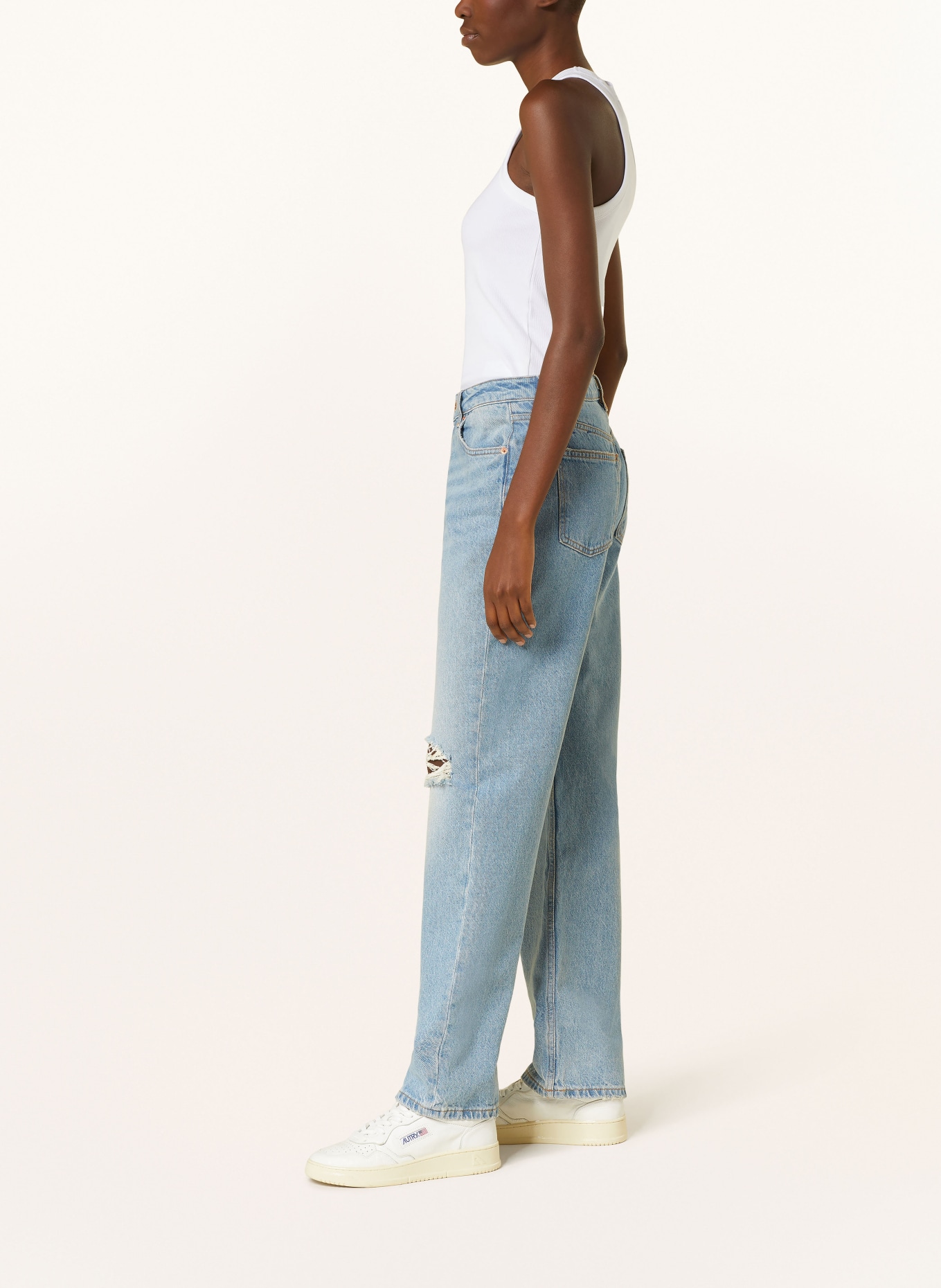 HUGO BLUE Straight Jeans ELYAH, Farbe: 442 TURQUOISE/AQUA (Bild 4)