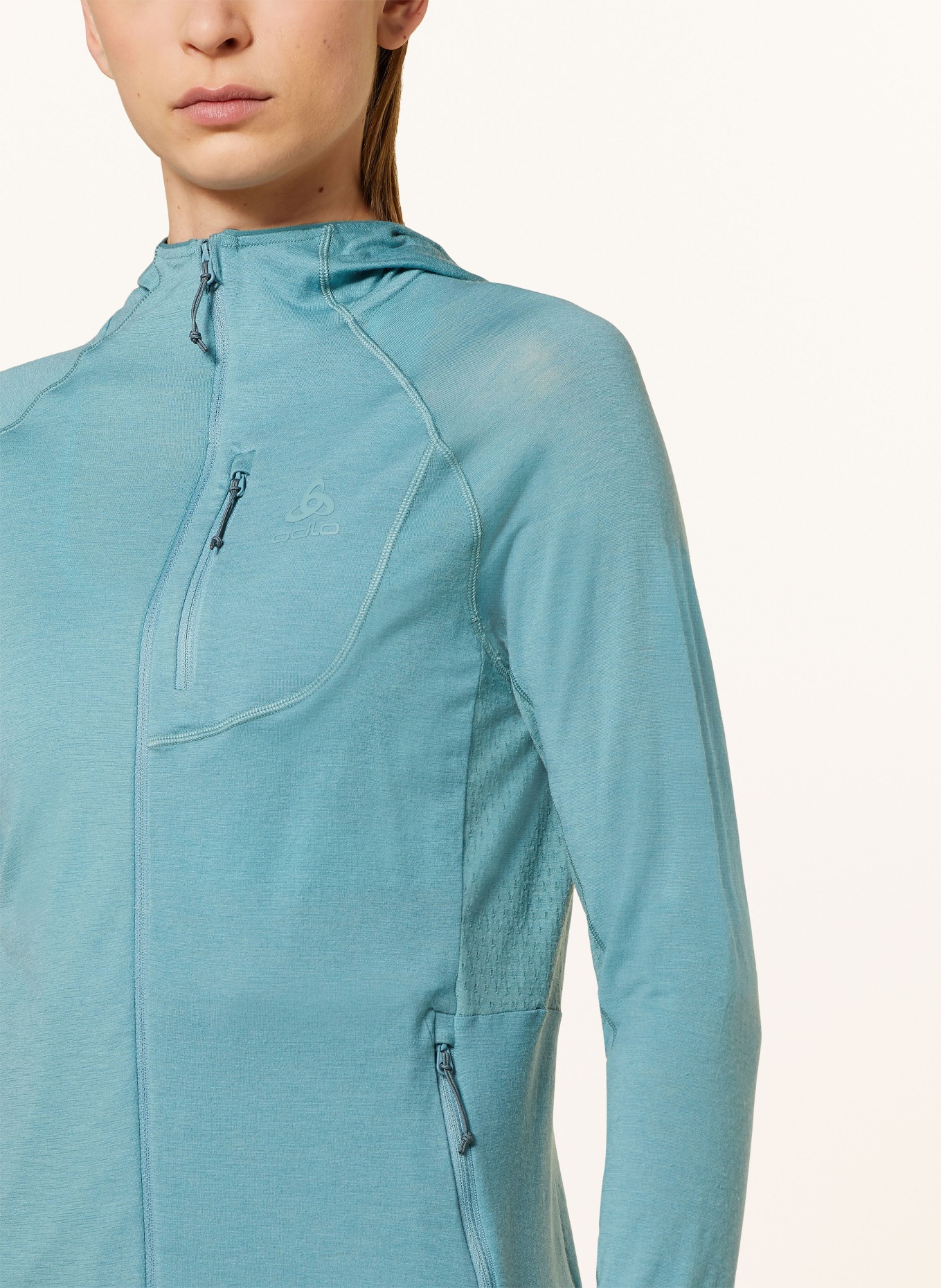 odlo Mid-layer jacket ASCENT PERFORMANCE WOOL 125 MICRO, Color: MINT (Image 5)