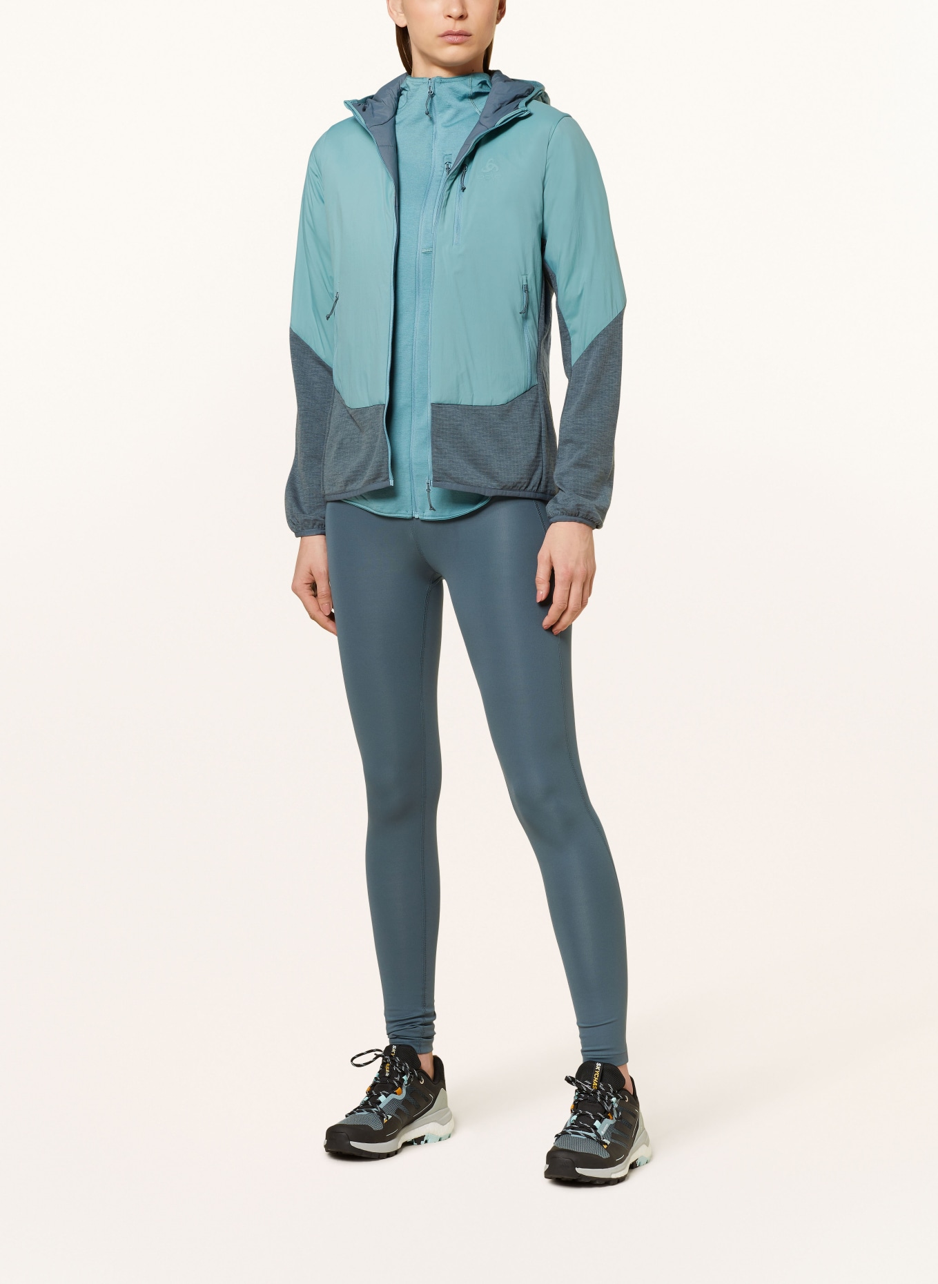 odlo Hybrid jacket ASCENT with merino wool, Color: MINT (Image 2)