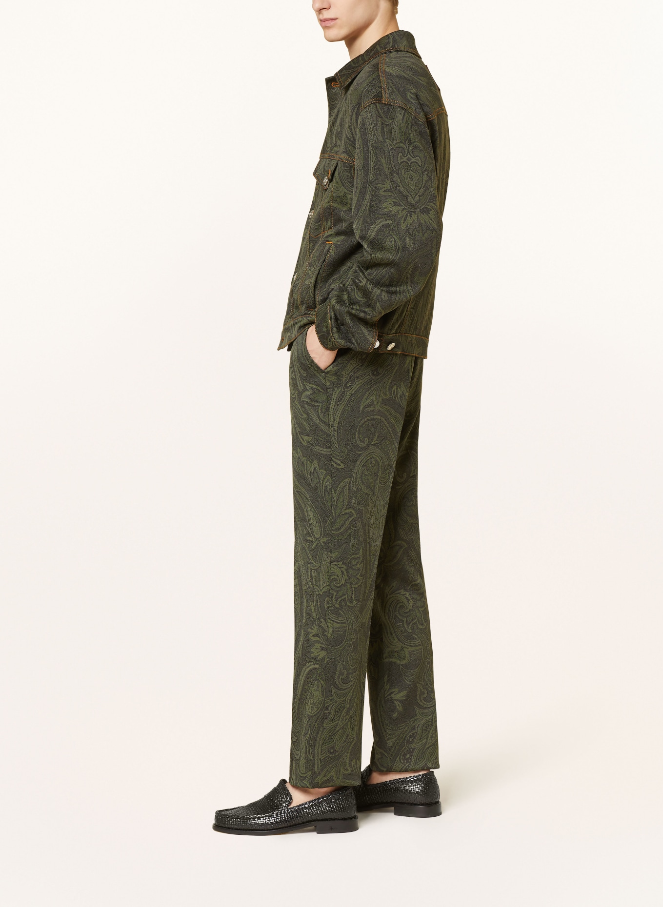 ETRO Trousers regular fit, Color: GREEN/ DARK GREEN/ KHAKI (Image 4)