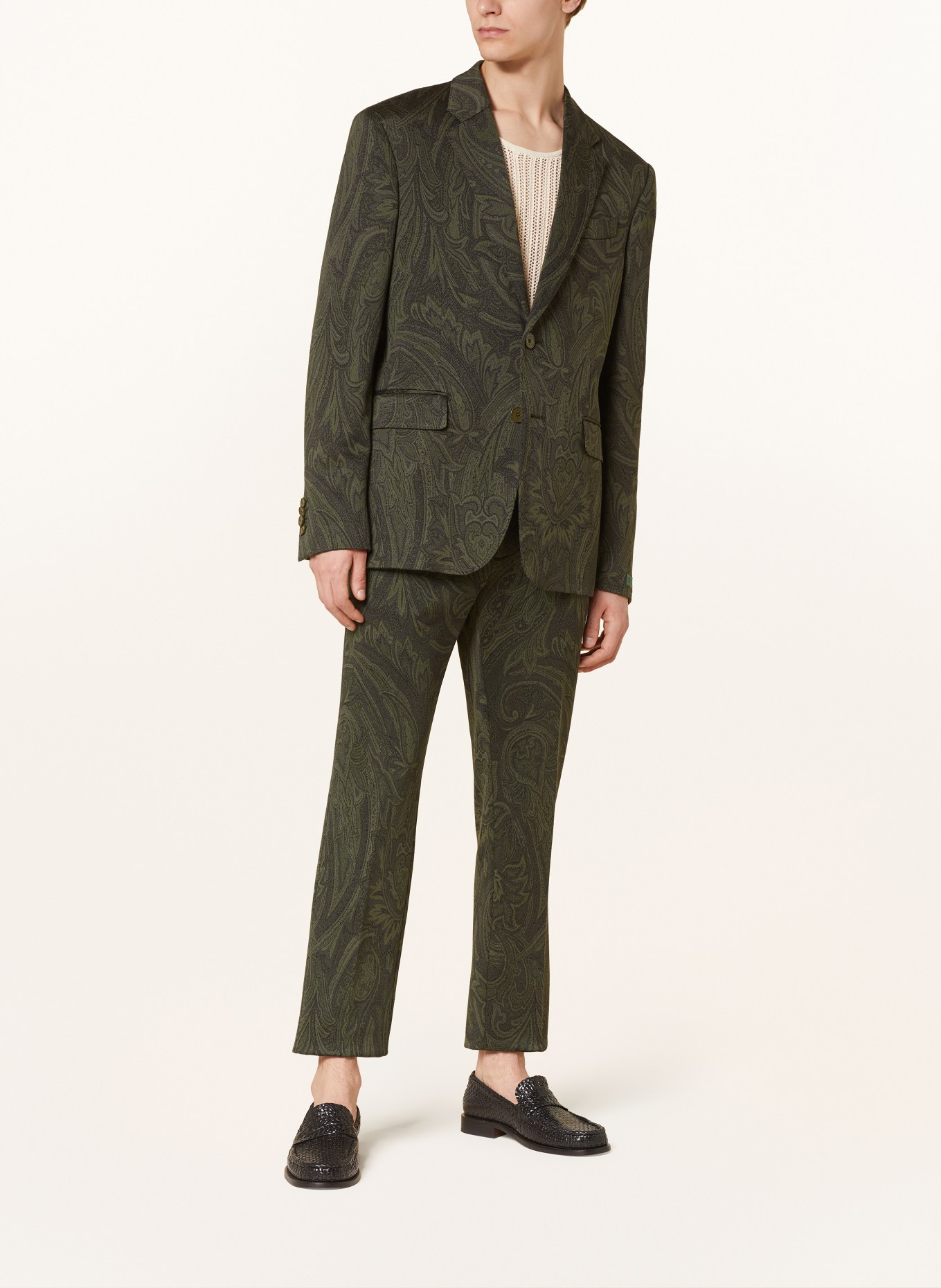ETRO Jacquard jacket regular fit, Color: DARK GREEN/ GREEN (Image 2)