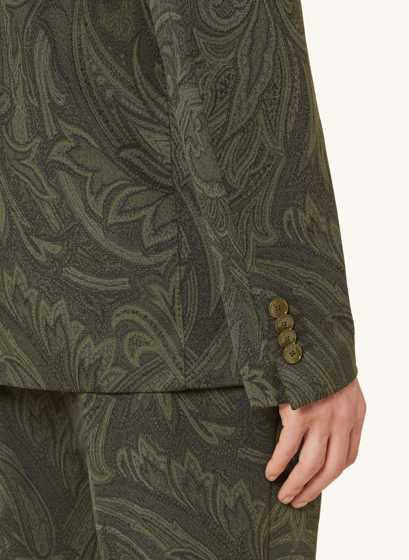 ETRO Jacquard jacket regular fit, Color: DARK GREEN/ GREEN (Image 6)