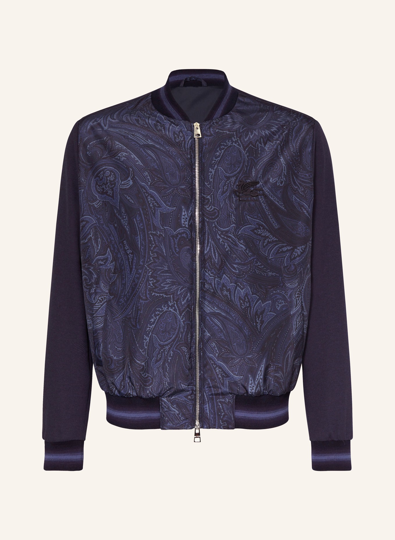 ETRO College jacket in mixed materials, Color: DARK BLUE (Image 1)