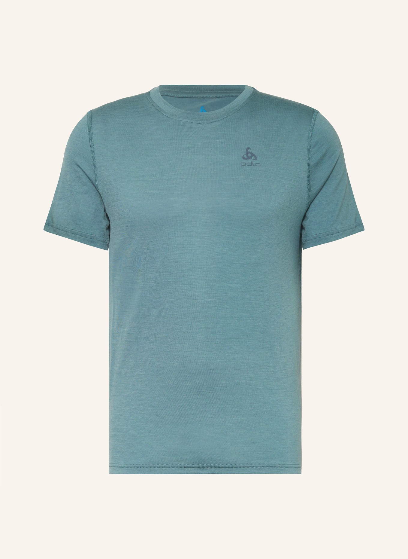 odlo Functional underwear shirt NATURAL MERINO 160 made of merino wool, Color: TEAL (Image 1)