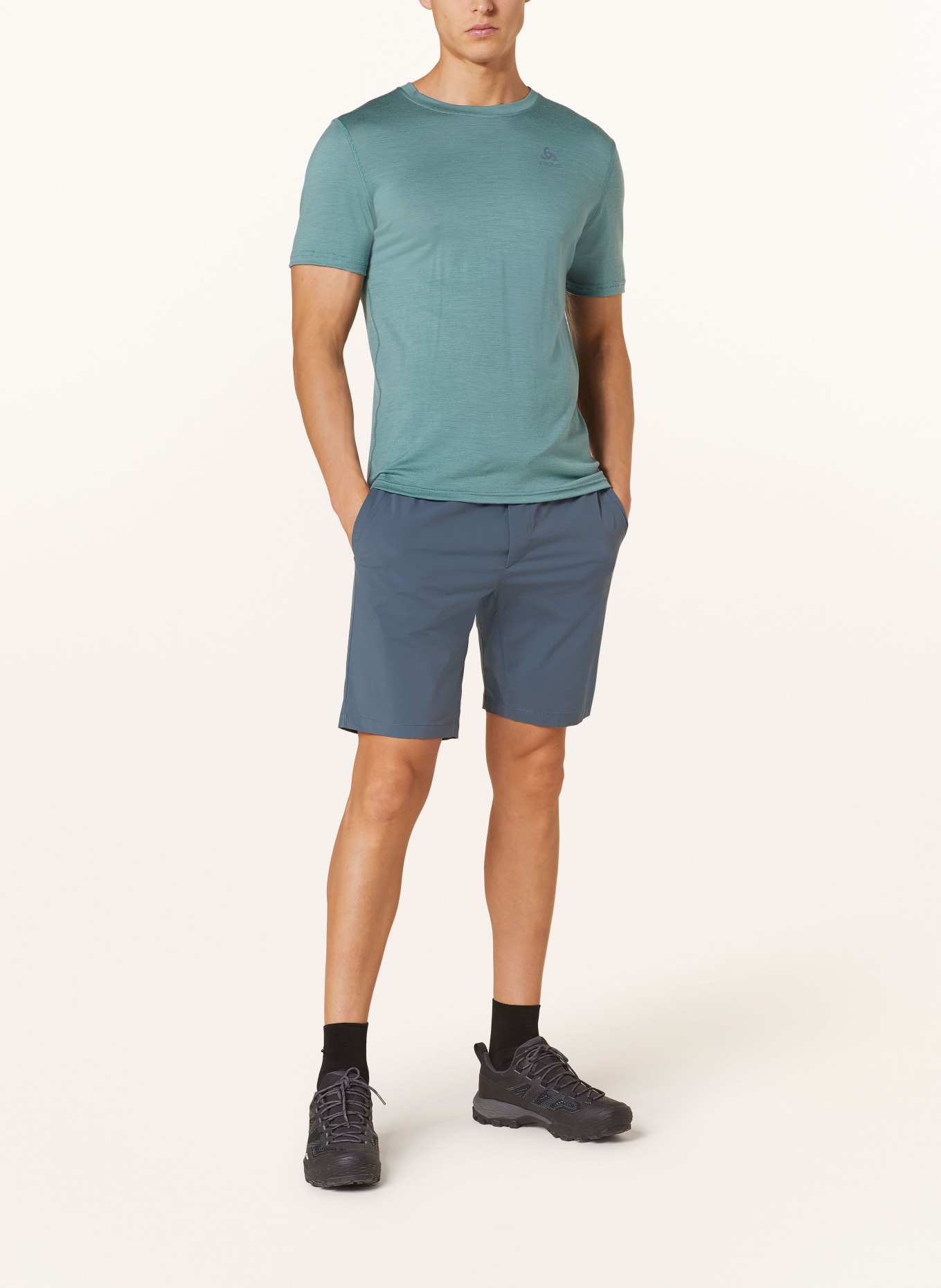 odlo Functional underwear shirt NATURAL MERINO 160 made of merino wool, Color: TEAL (Image 2)