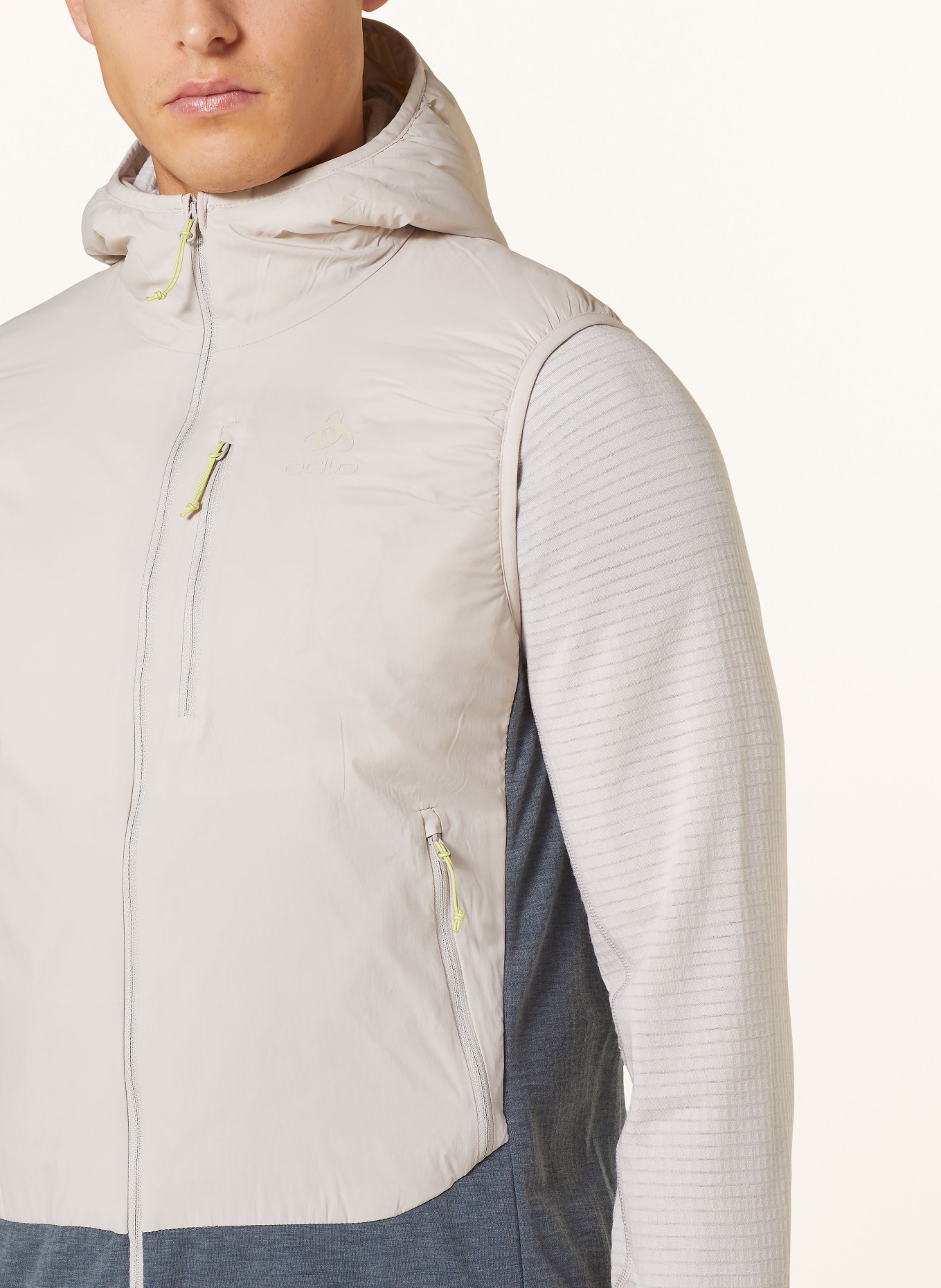 odlo Hybrid performance vest ASCENT, Color: BEIGE/ TEAL (Image 5)