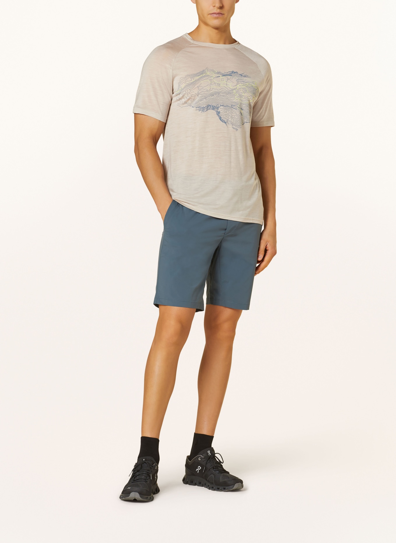 odlo T-shirt ASCENT with merino wool, Color: BEIGE (Image 2)