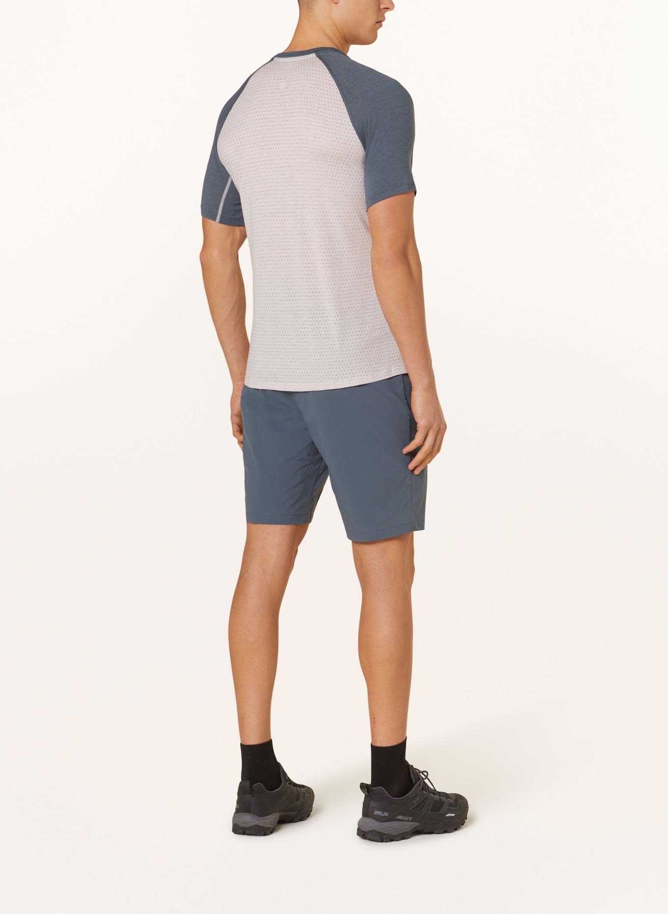 odlo T-shirt ASCENT PERFORMANCE WOOL 125, Color: BEIGE/ TEAL (Image 3)
