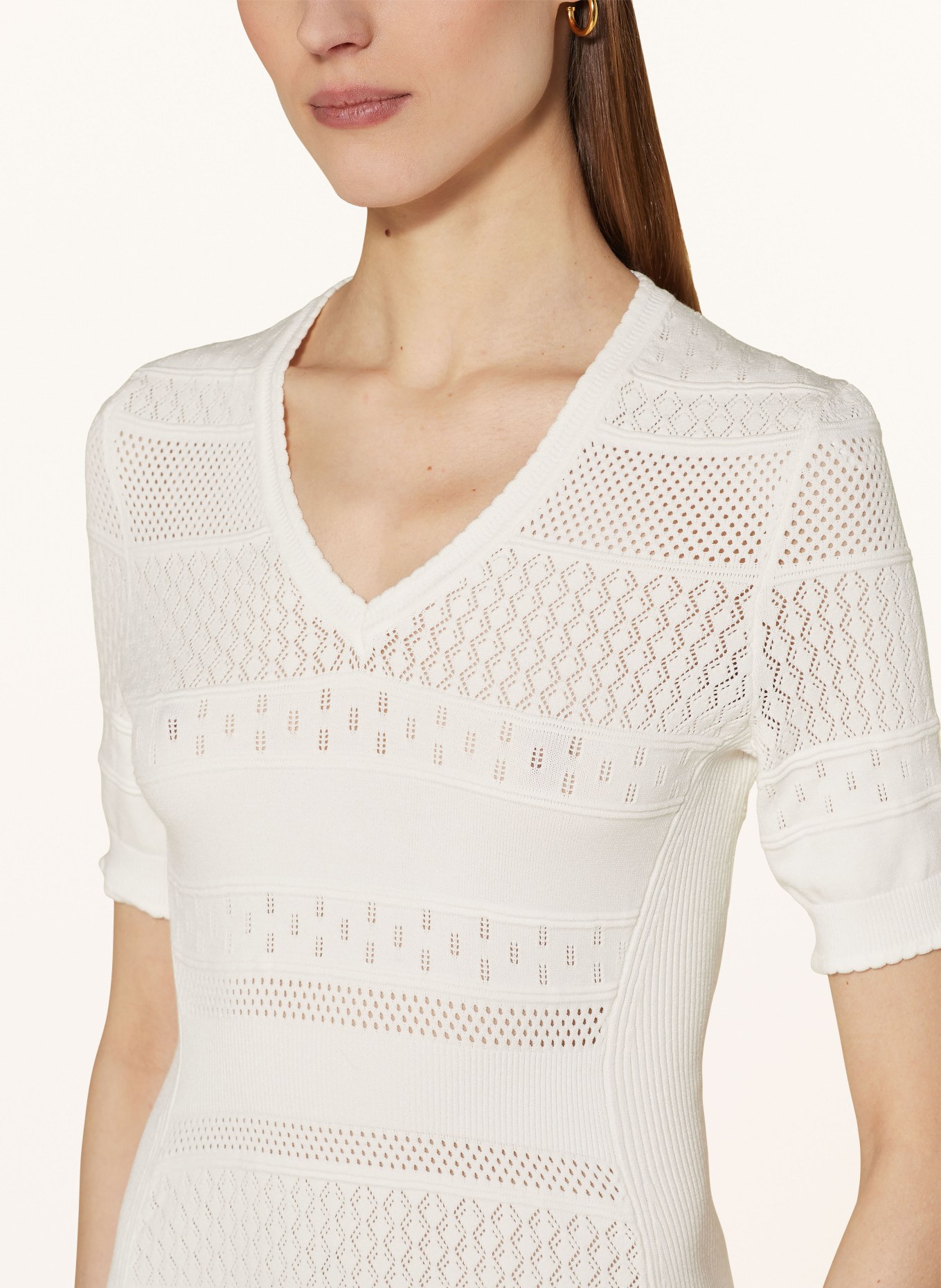 BOSS Knit dress FANUBE, Color: WHITE (Image 4)