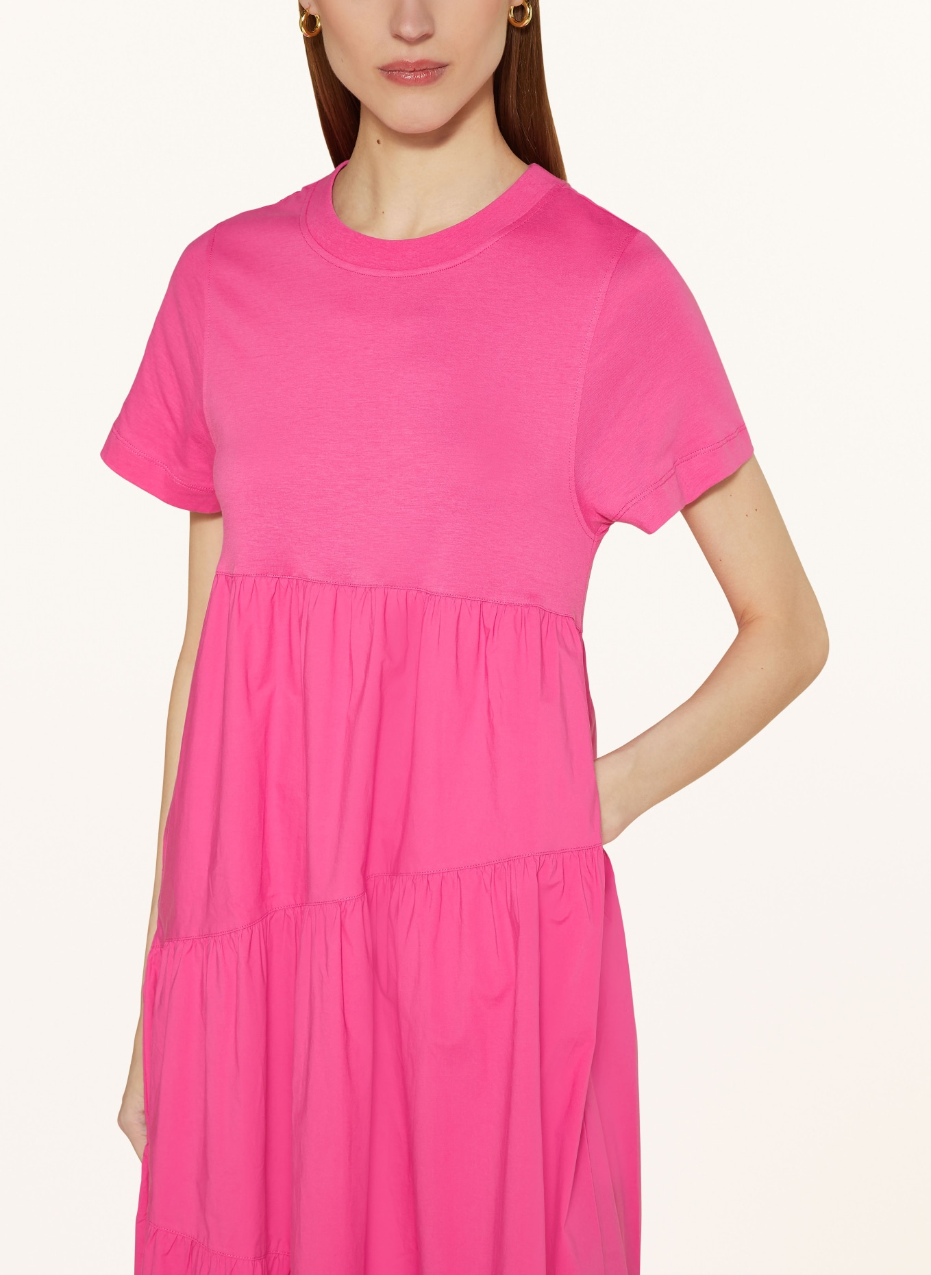BOSS Kleid ENESI im Materialmix, Farbe: PINK (Bild 4)
