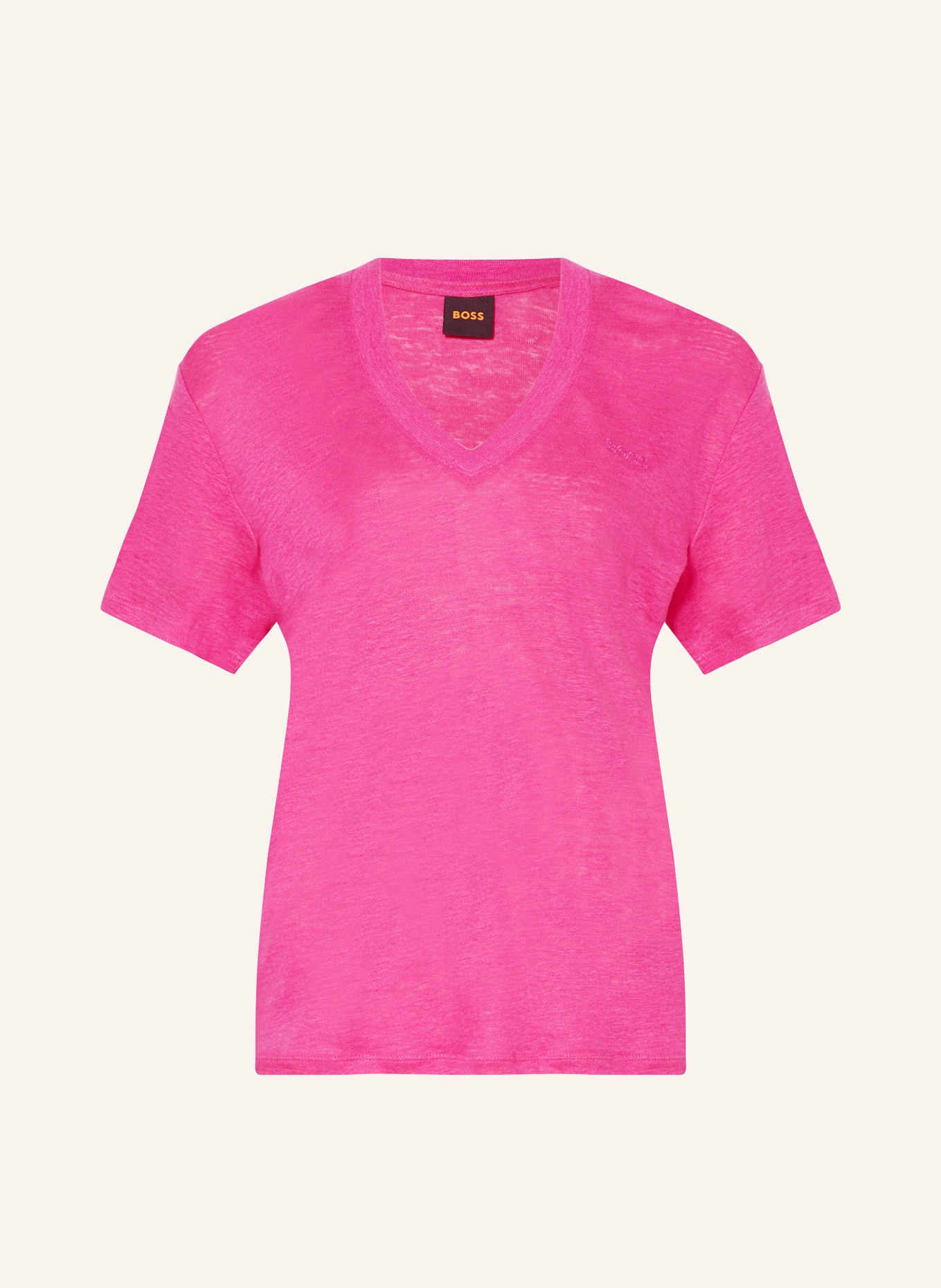 BOSS T-Shirt ELA aus Leinen, Farbe: PINK (Bild 1)