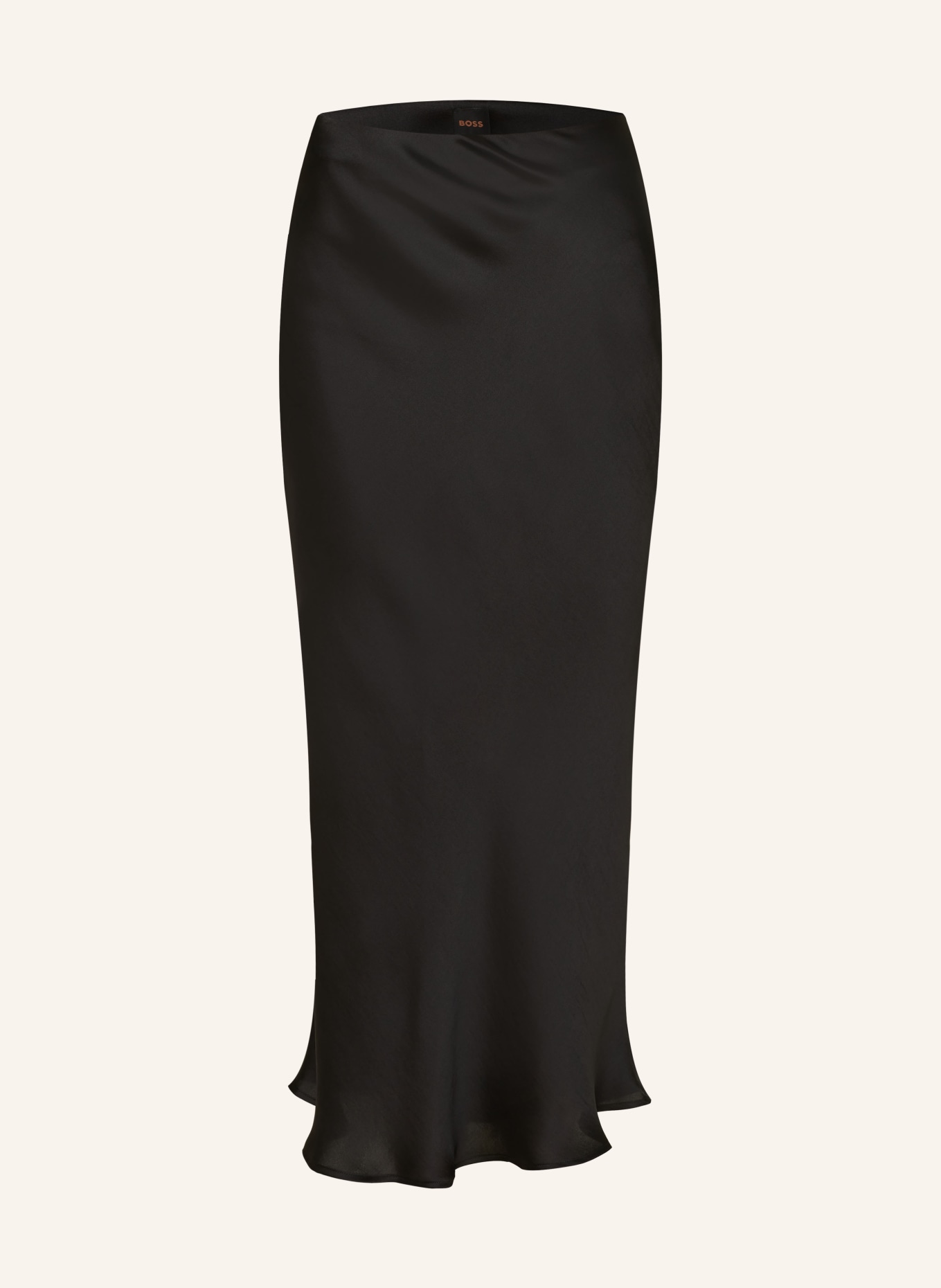 BOSS Satin skirt VISOS, Color: BLACK (Image 1)