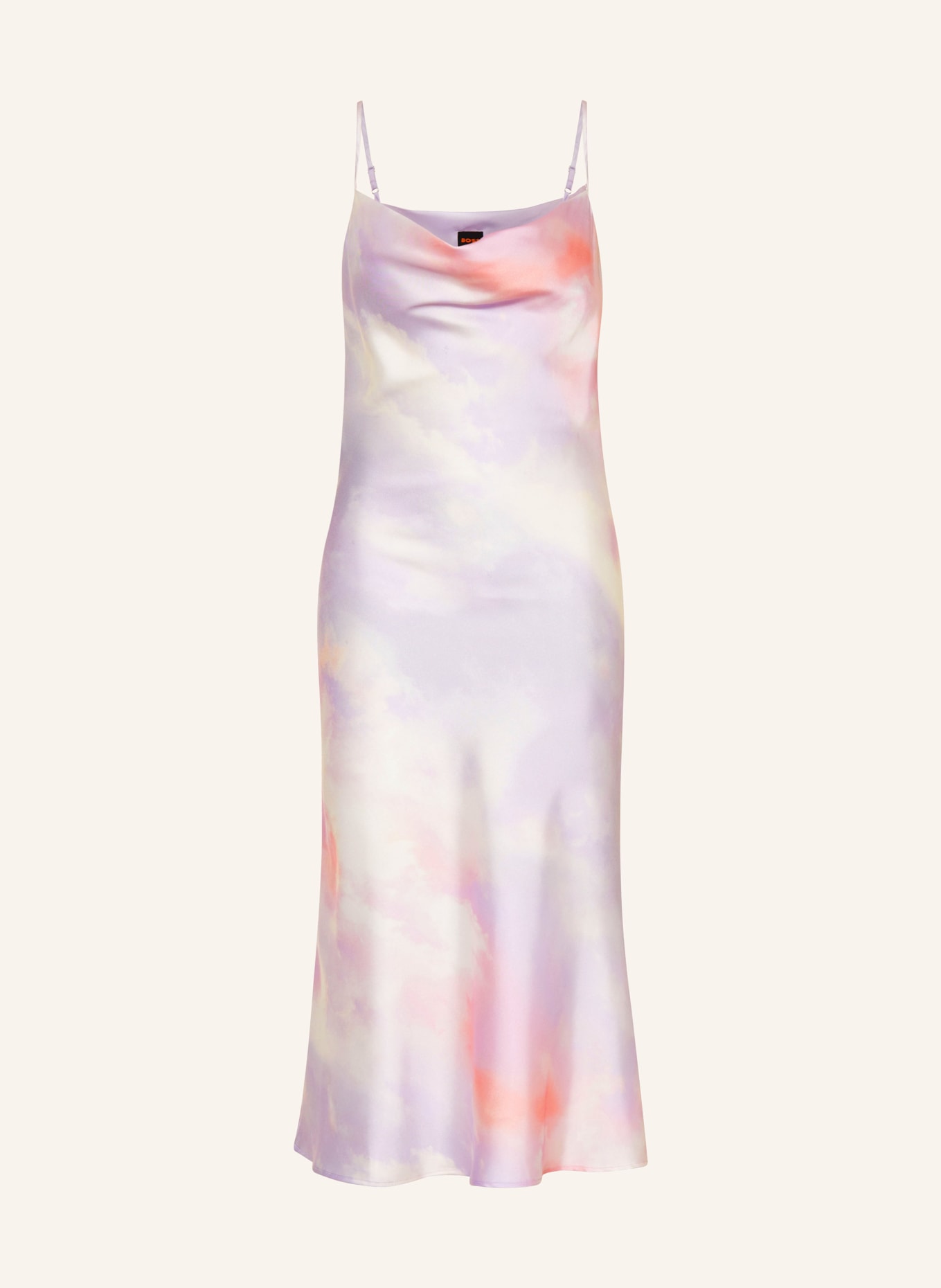 BOSS Satin dress DISOS, Color: PINK/ LIGHT PURPLE (Image 1)