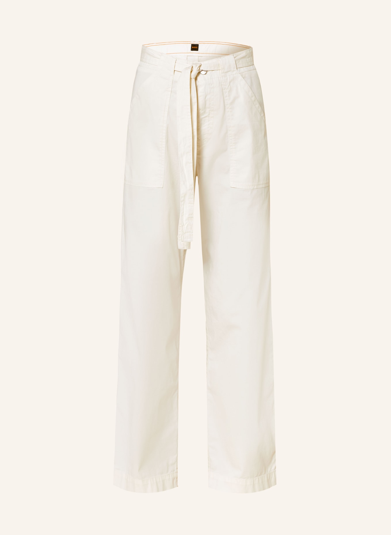 BOSS Wide leg trousers TAKIWA, Color: ECRU (Image 1)