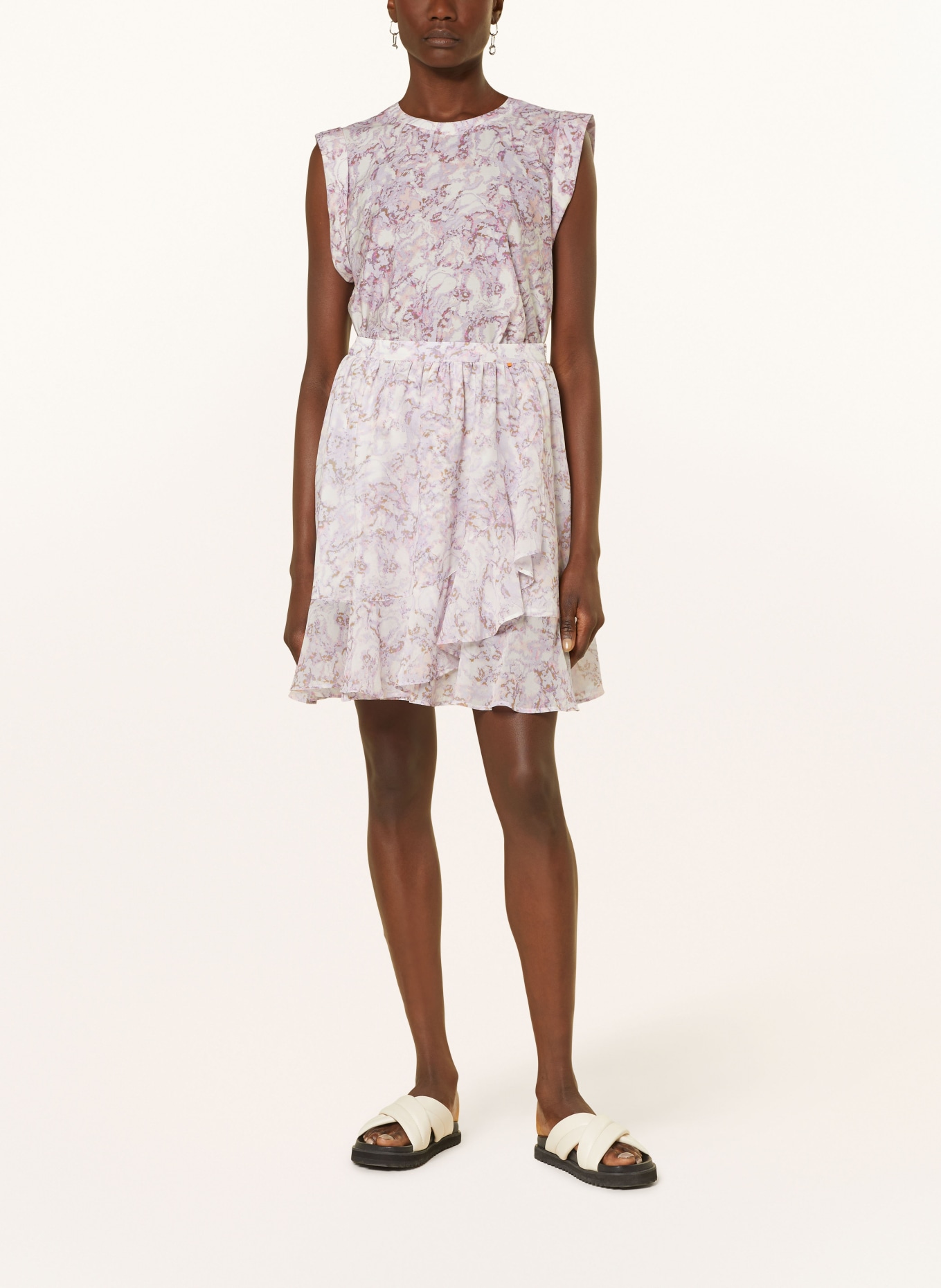 BOSS Skirt VRENZY with frills, Color: WHITE/ LIGHT PURPLE/ LIGHT PINK (Image 2)
