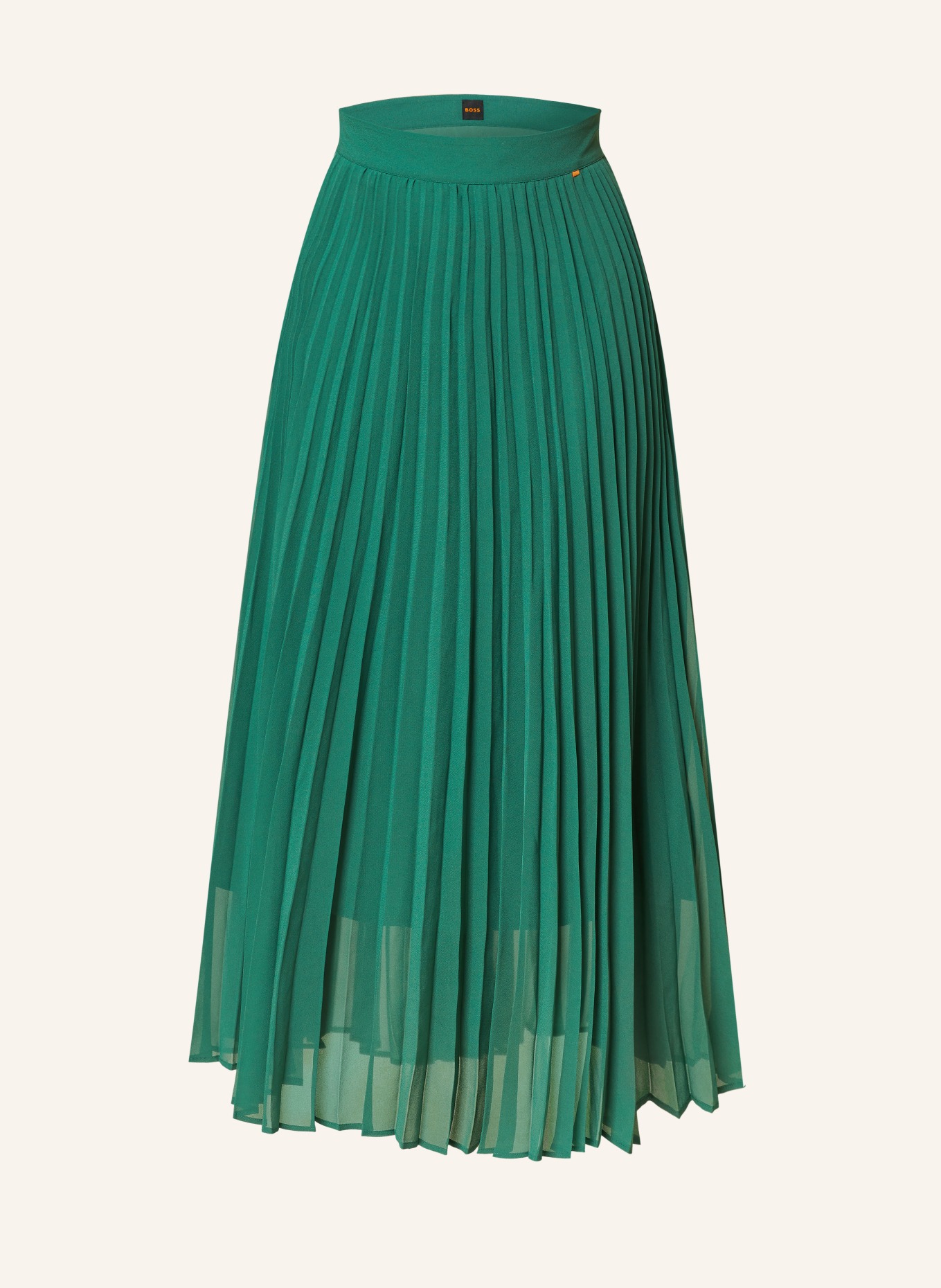 BOSS Pleated skirt VLISSOLE, Color: DARK GREEN (Image 1)