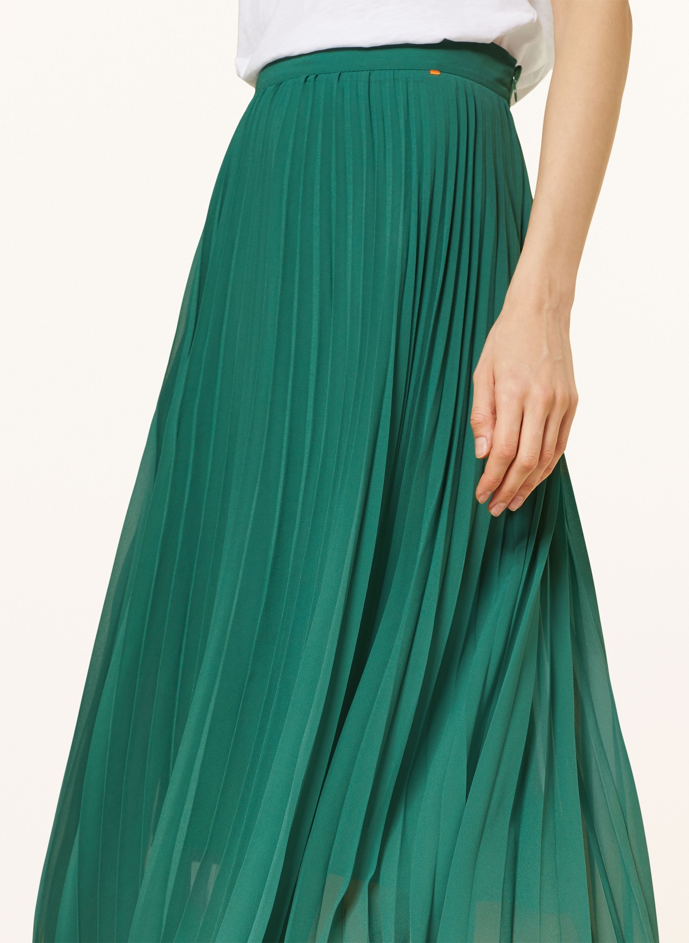 BOSS Pleated skirt VLISSOLE, Color: DARK GREEN (Image 4)