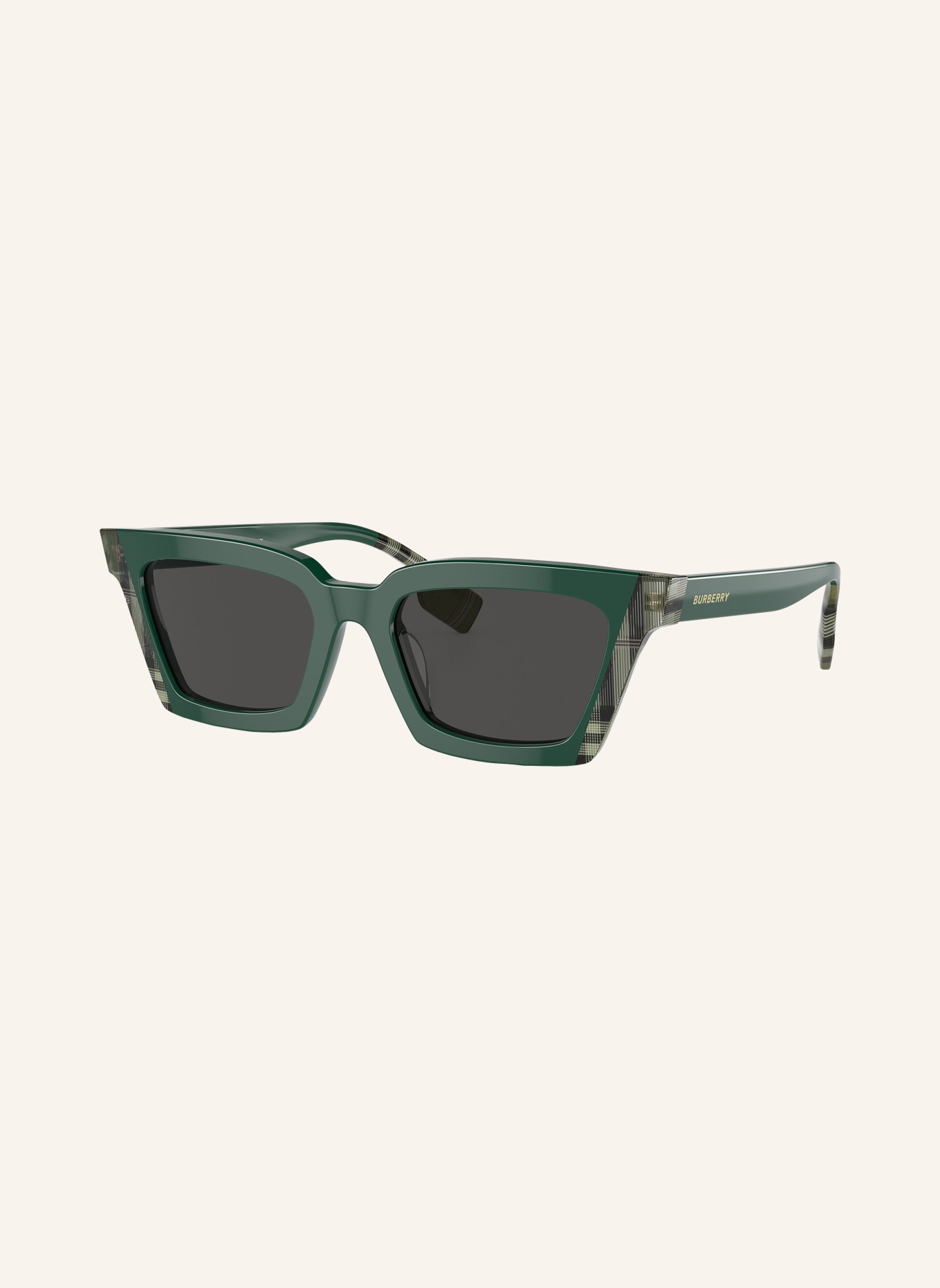 BURBERRY Sunglasses BE4392U, Color: 405687 - GREEN/ DARK GRAY (Image 1)