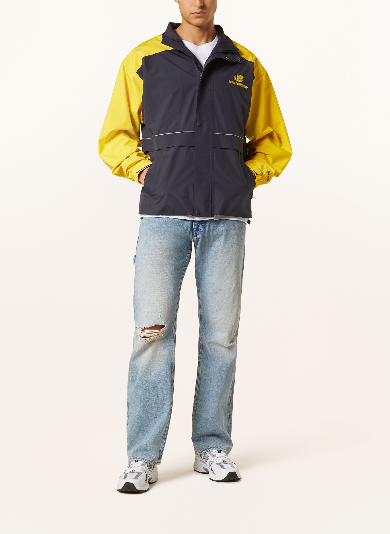 new balance Outdoor jacket ARCHIVE WATERPPROOF, Color: DARK BLUE/ YELLOW (Image 2)