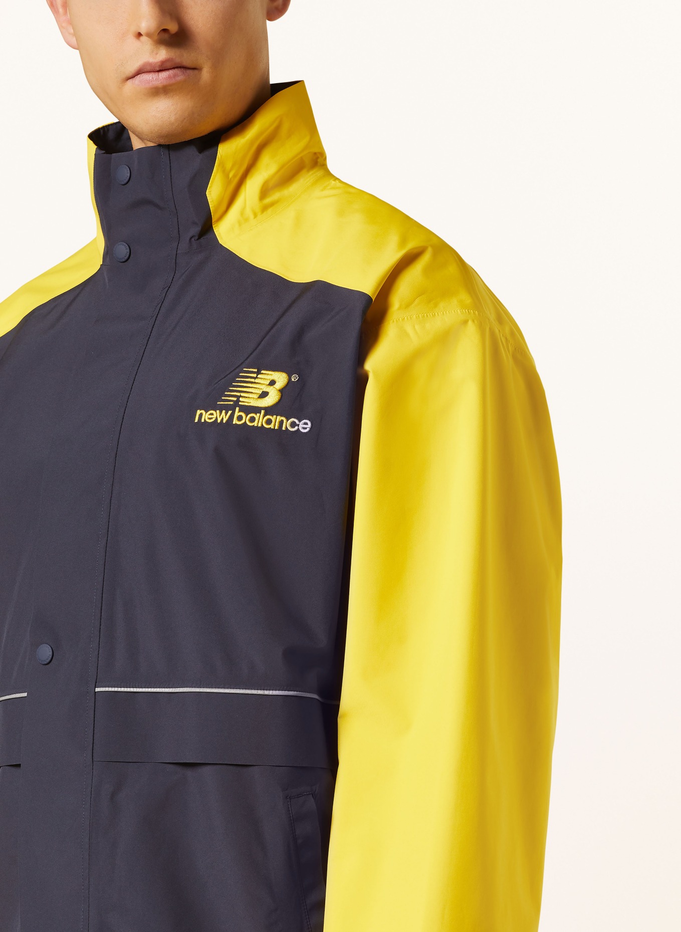 new balance Outdoor jacket ARCHIVE WATERPPROOF, Color: DARK BLUE/ YELLOW (Image 4)