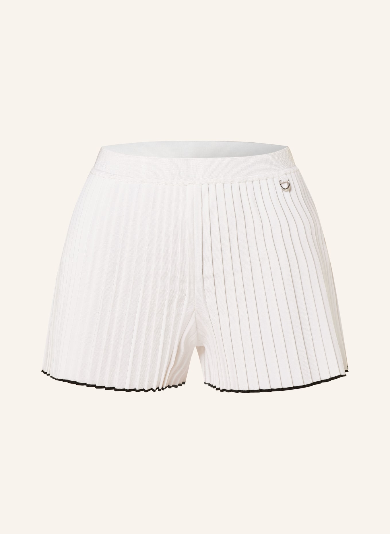 JACQUEMUS Jersey shorts LE SHORT MAILLE PLISSÉ with pleats, Color: WHITE (Image 1)
