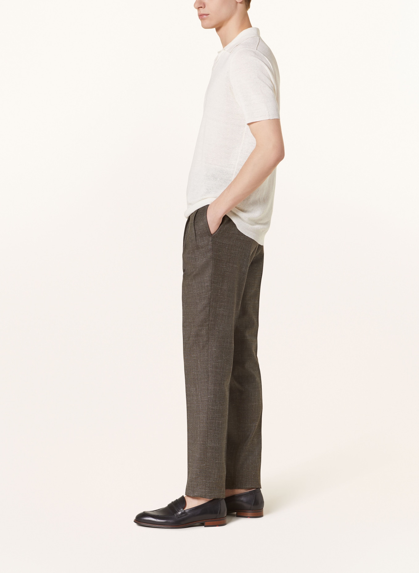 PT TORINO Chinos extra slim fit, Color: GRAY/ DARK BROWN (Image 4)