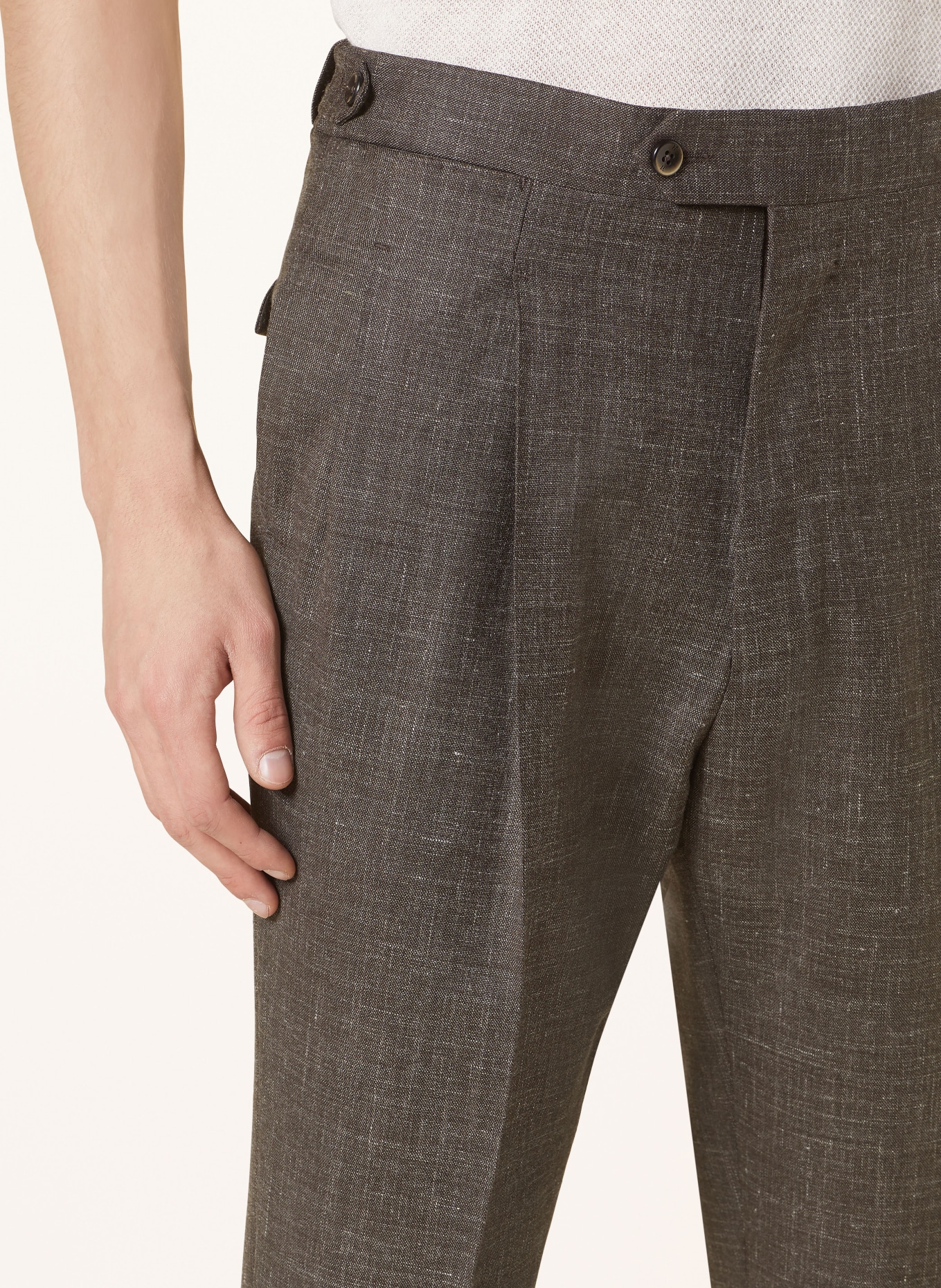 PT TORINO Chinos extra slim fit, Color: GRAY/ DARK BROWN (Image 5)