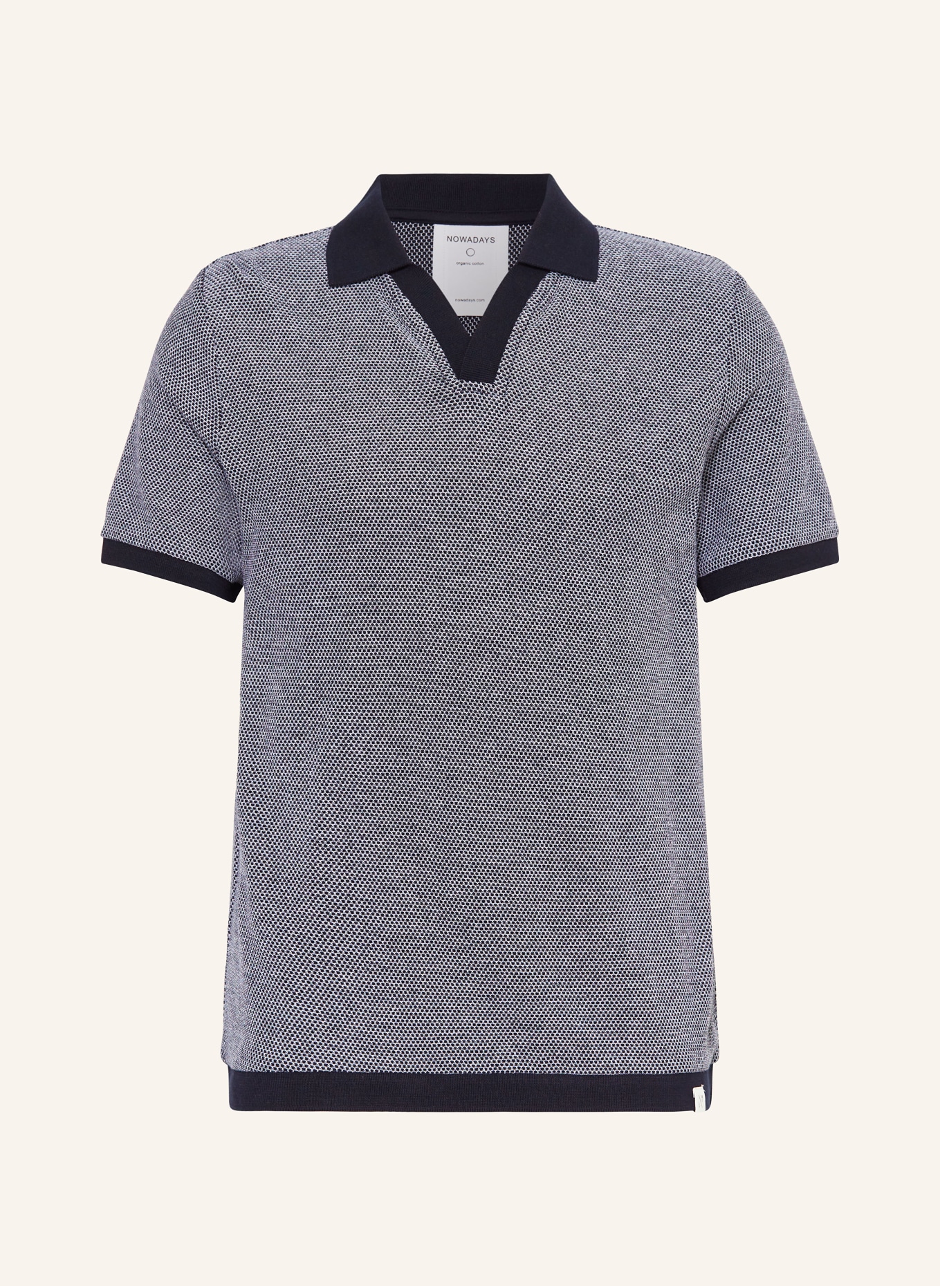 NOWADAYS Piqué-Poloshirt, Farbe: DUNKELBLAU (Bild 1)