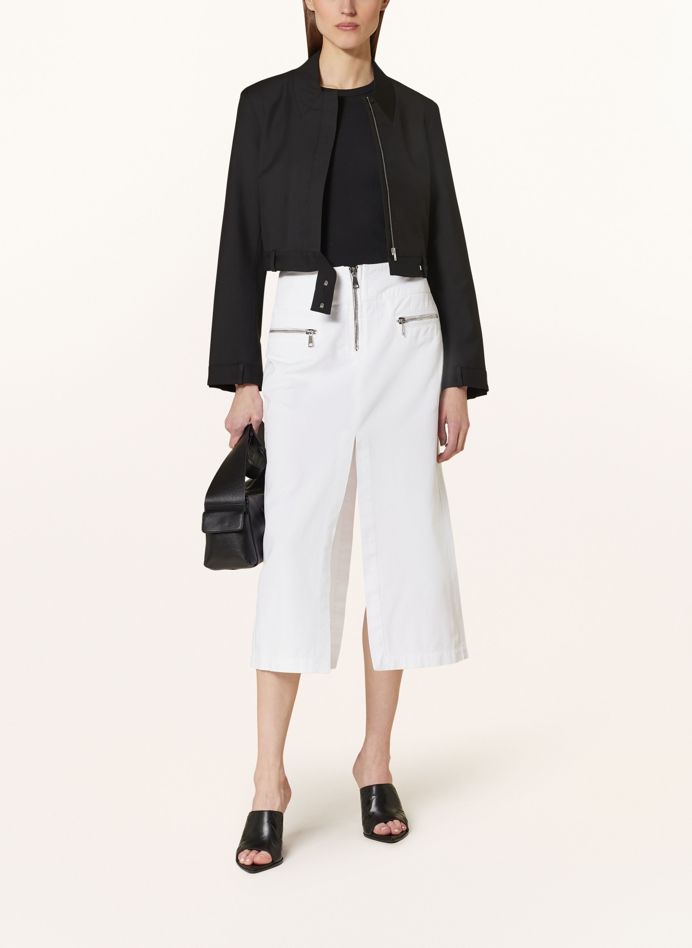 Dondup Denim skirt, Color: WHITE (Image 2)