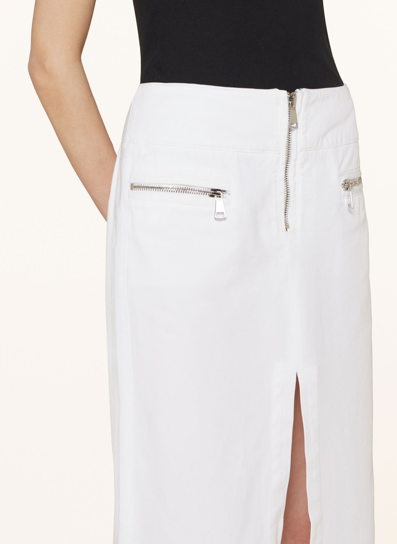 Dondup Denim skirt, Color: WHITE (Image 4)
