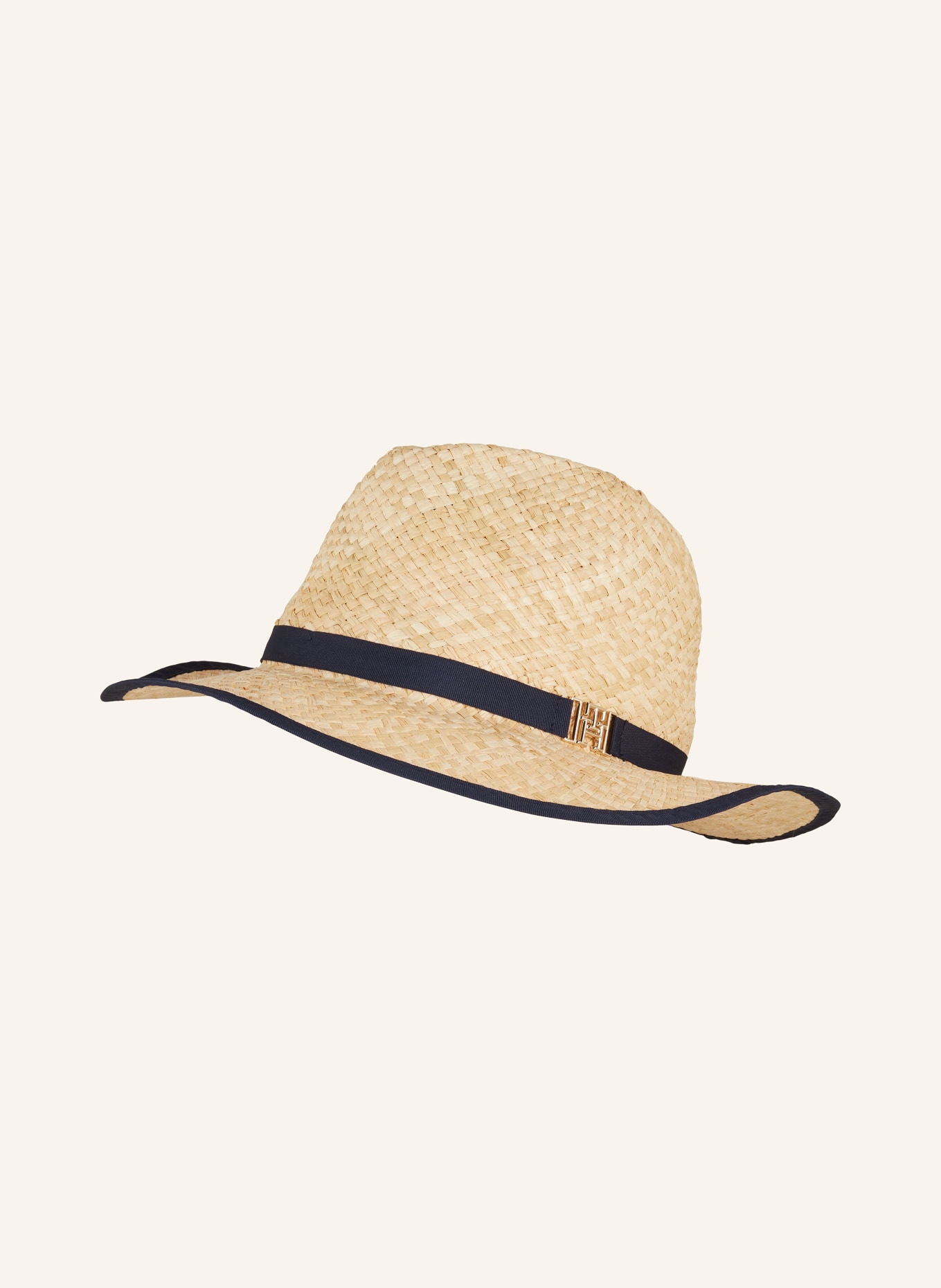 TOMMY HILFIGER Straw hat, Color: LIGHT BROWN/ DARK BLUE (Image 1)