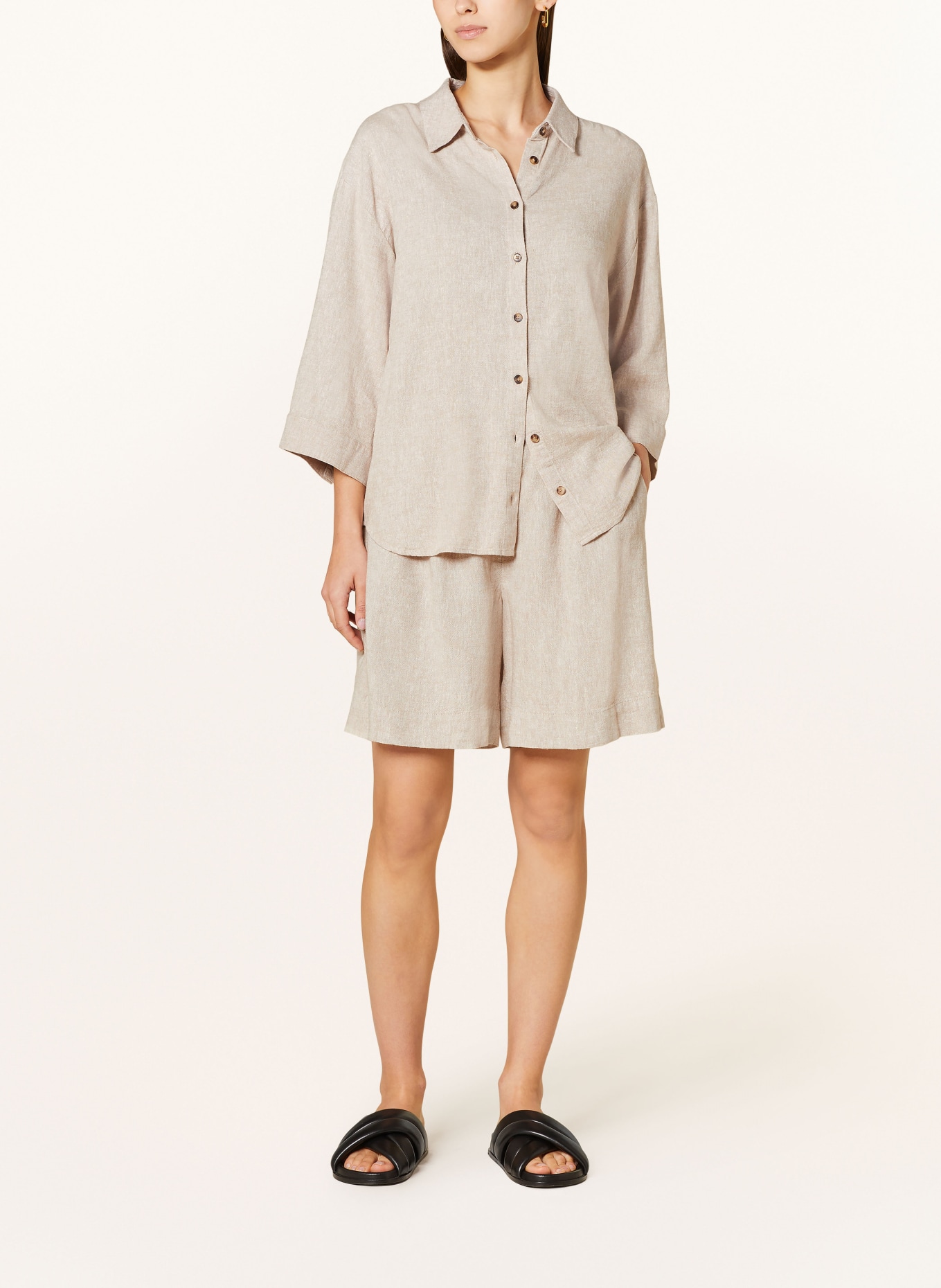 MSCH COPENHAGEN Shorts MSCHJOVENE GINIA with linen, Color: BEIGE (Image 2)